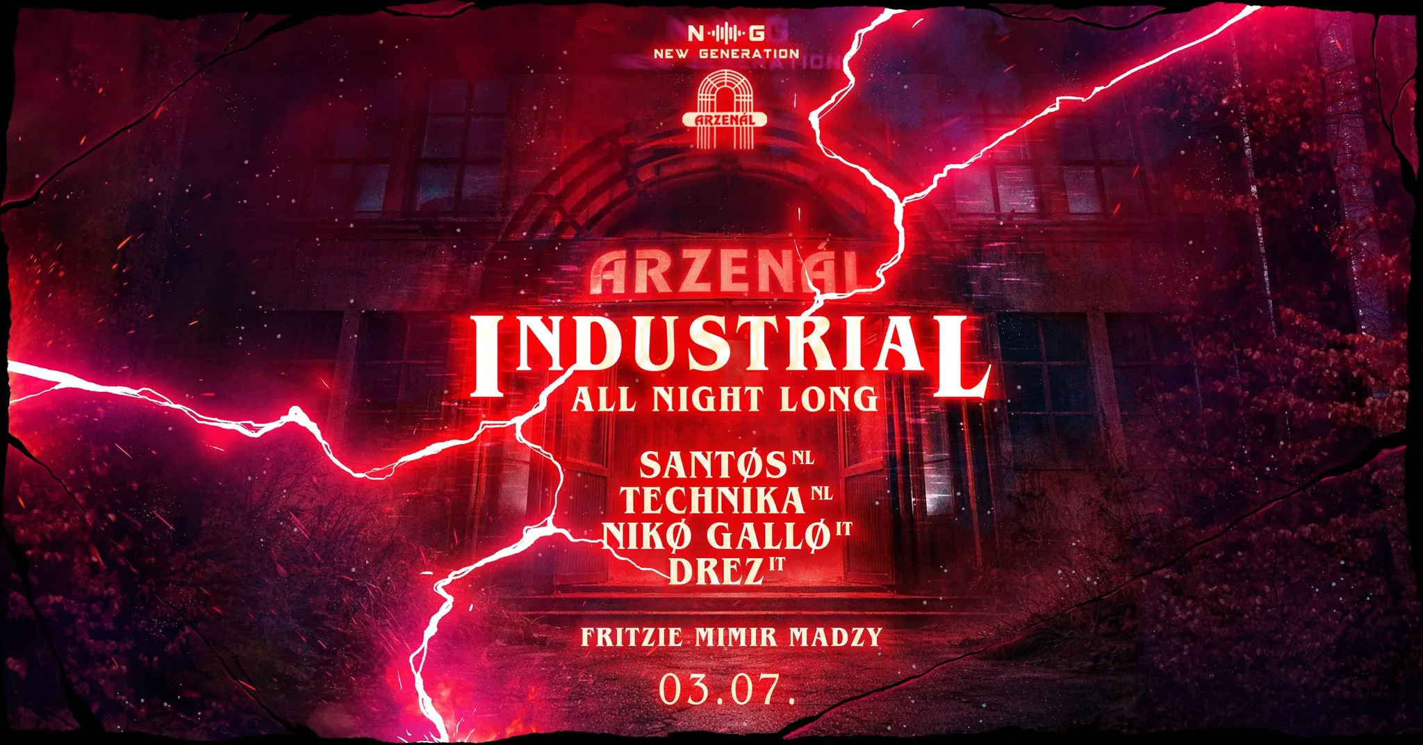 NEW GENERATION PRES: INDUSTRIAL ANL w/ SANTØS | TECHNIKA | NIKØ GALLØ | DREZ