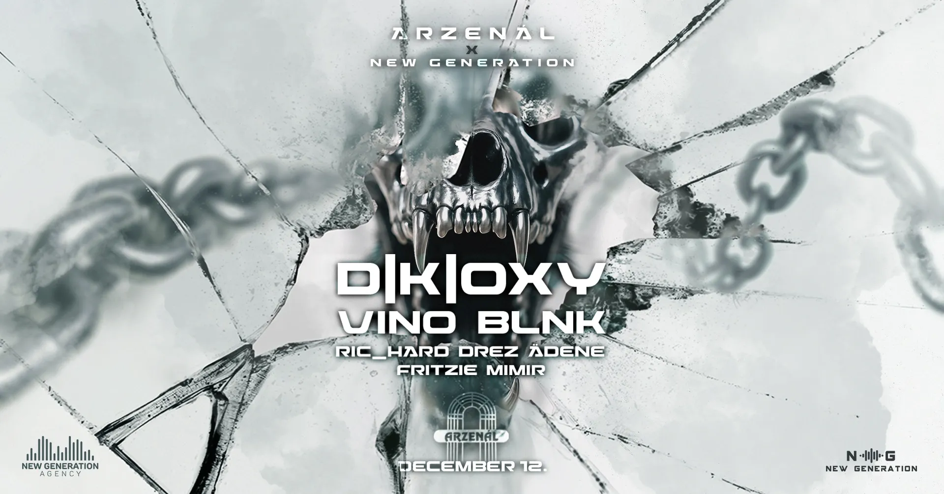 ARZENÁL x NEW GENERATION PRES: D |K| OXY ; VINO ; BLNK