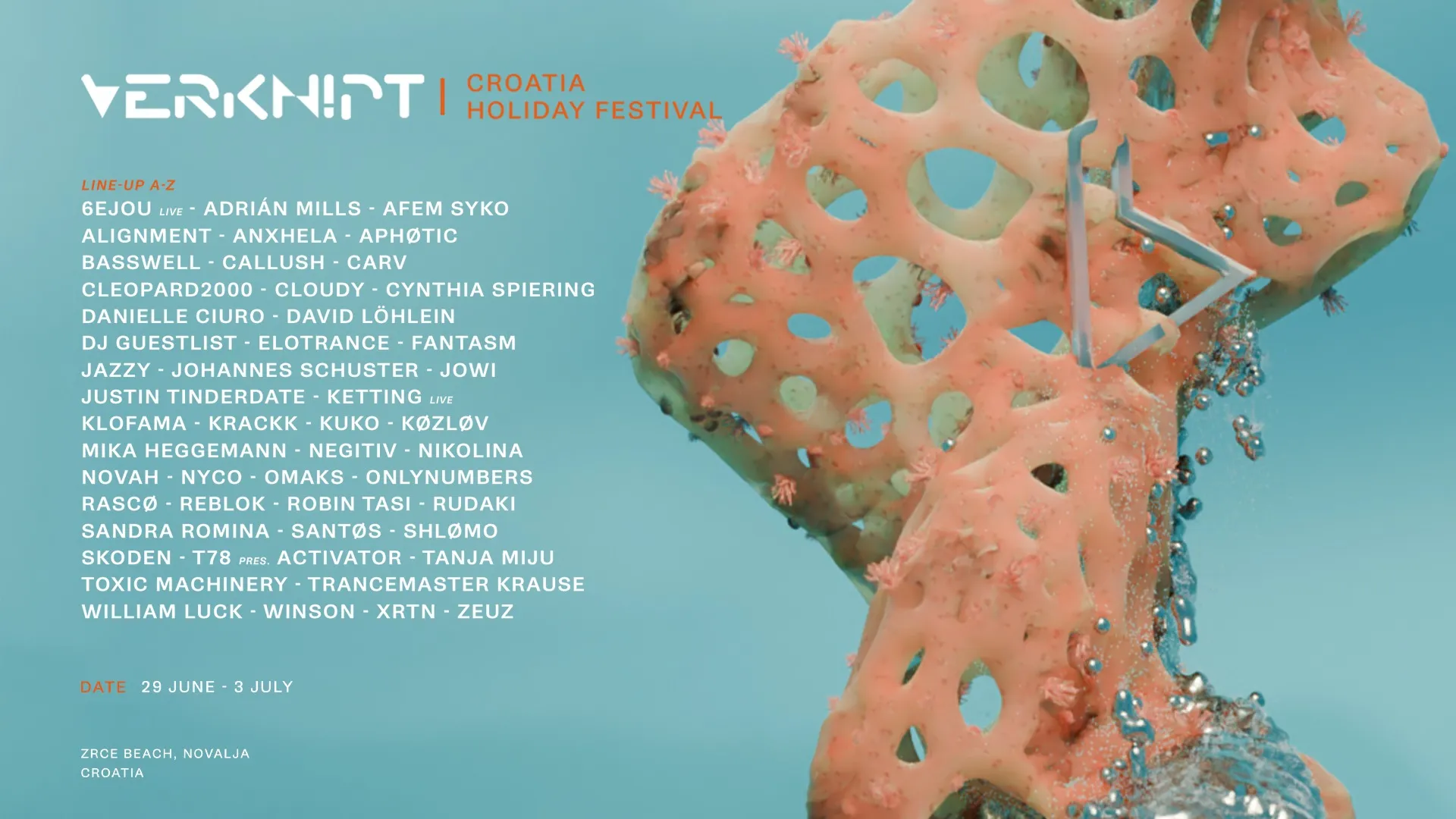 Verknipt Croatia 2025 | Holiday Festival | June 29 - July 3
