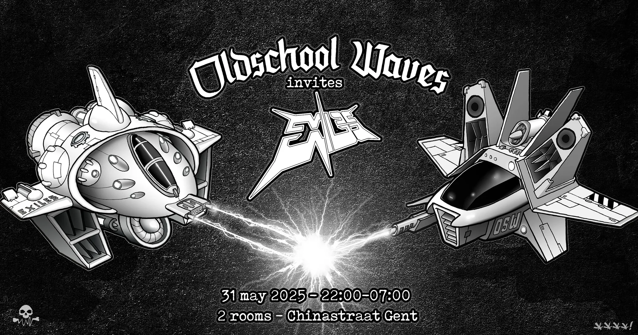 Oldschool Waves invites Exiles @ Chinastraat: Hardcore vs Freetekno