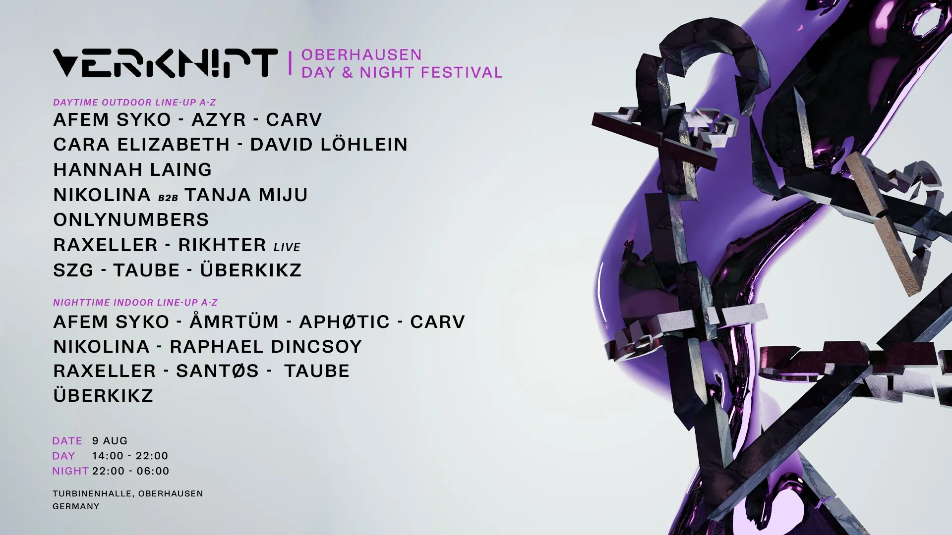 Verknipt Oberhausen - Day & Night Festival - 9 August