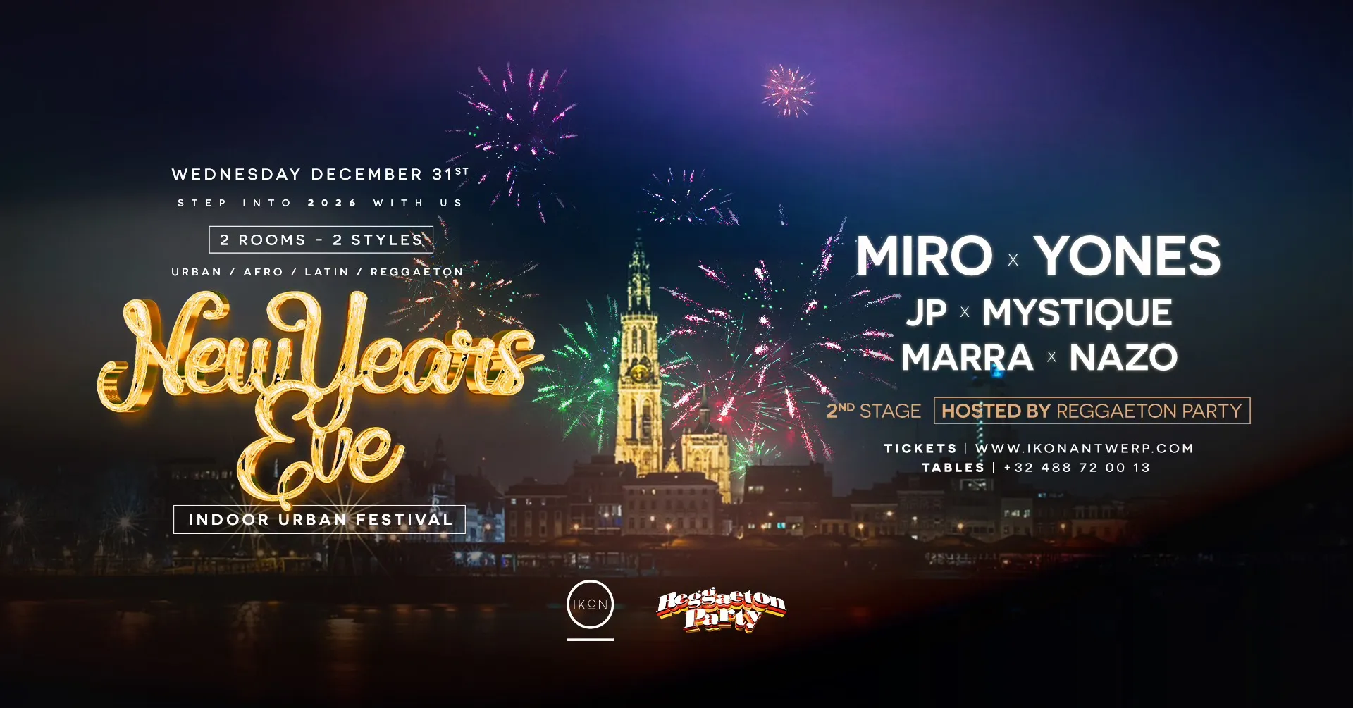 IKON NEW YEARS EVE x indoor urban festival - 2 rooms, 2 styles!