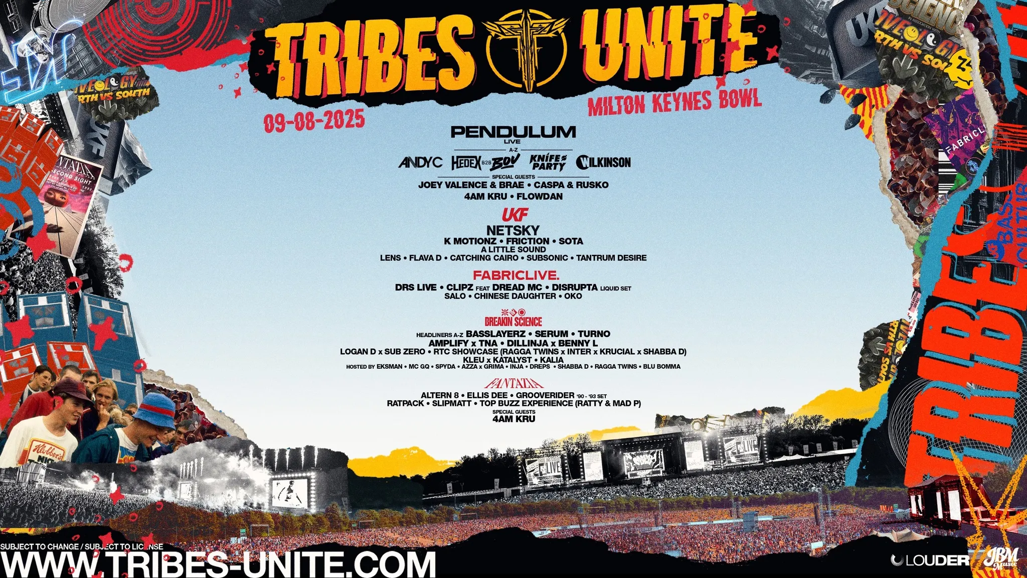 Tribes Unite: Pendulum Live at Milton Keynes Bowl w/ Andy C. Hedex b2b Bou, Wilkinson & many more