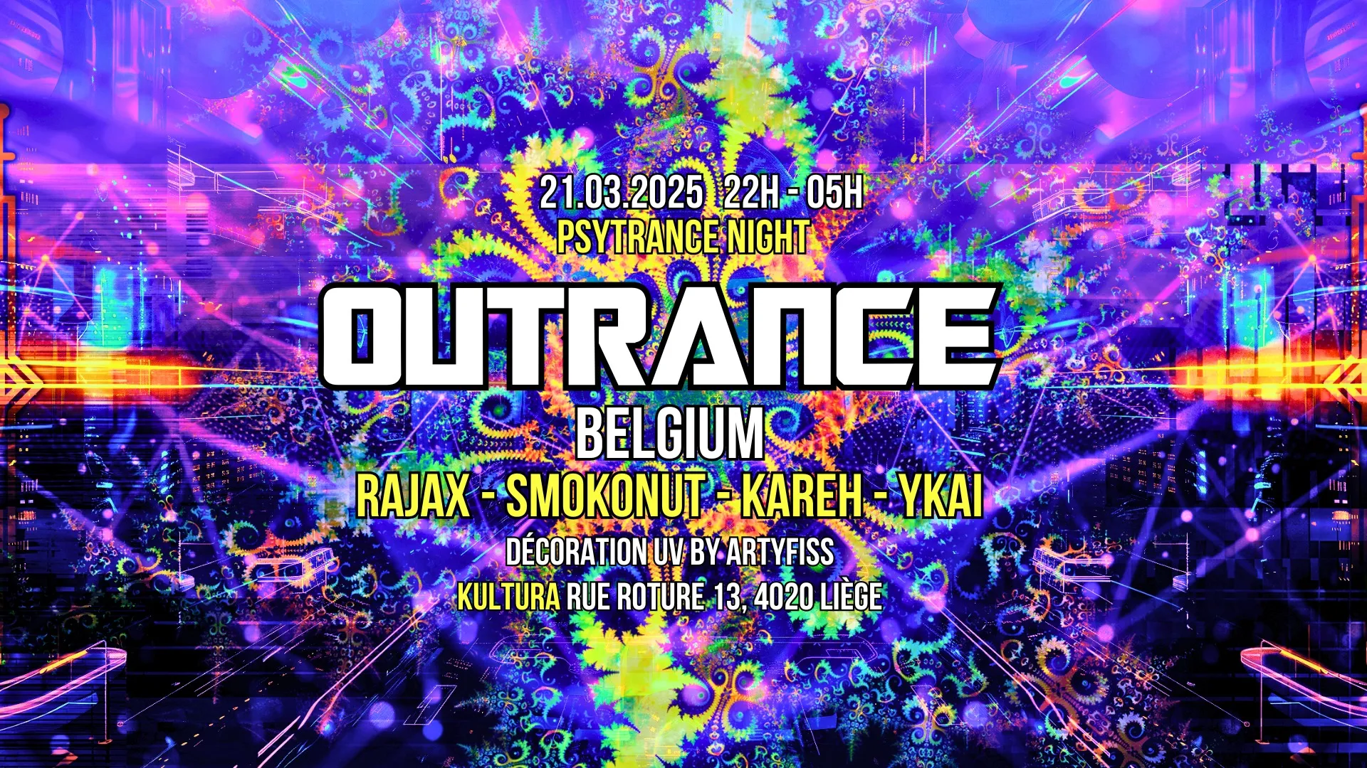 OUTRANCE 🕉️ BELGIUM 🇧🇪 : Psytrance Night