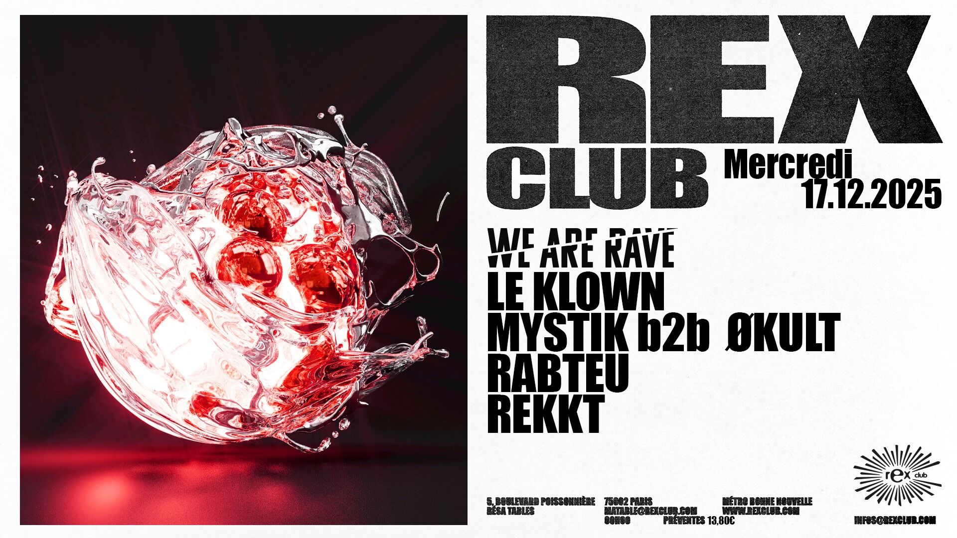 WE ARE RAVE w/ LE KLOWN, RABTEU, REKKT, MYSTIK & ØKULT