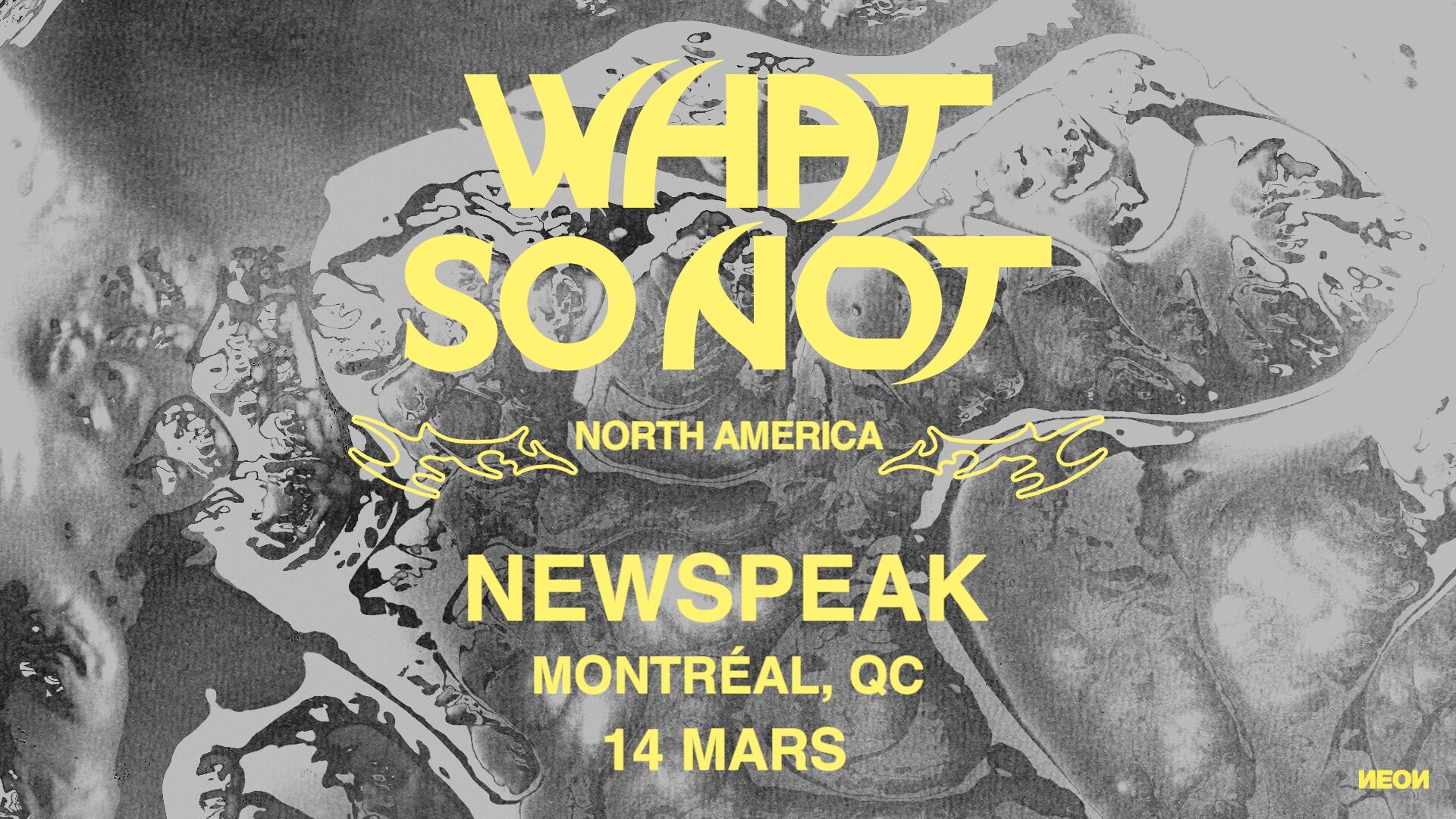WHAT SO NOT au Newspeak [REPORTÉ]