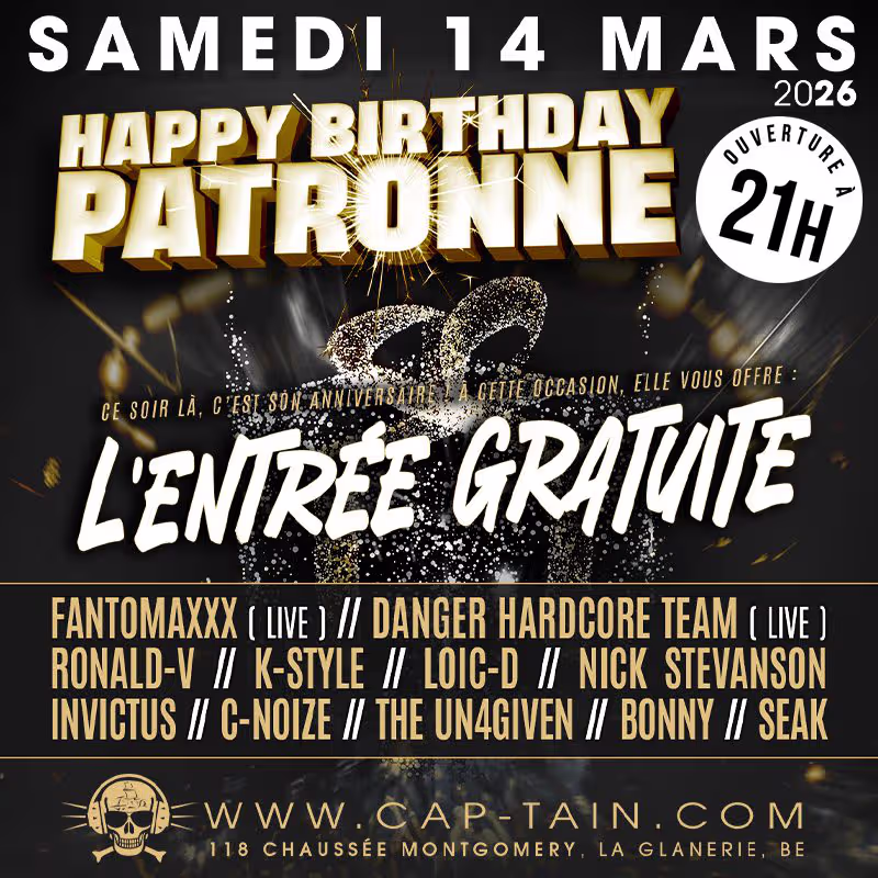 Happy Birthday Patronne ★ENTRÉE GRATUITE★ - Samedi 14 Mars 2026 au Cap'tain