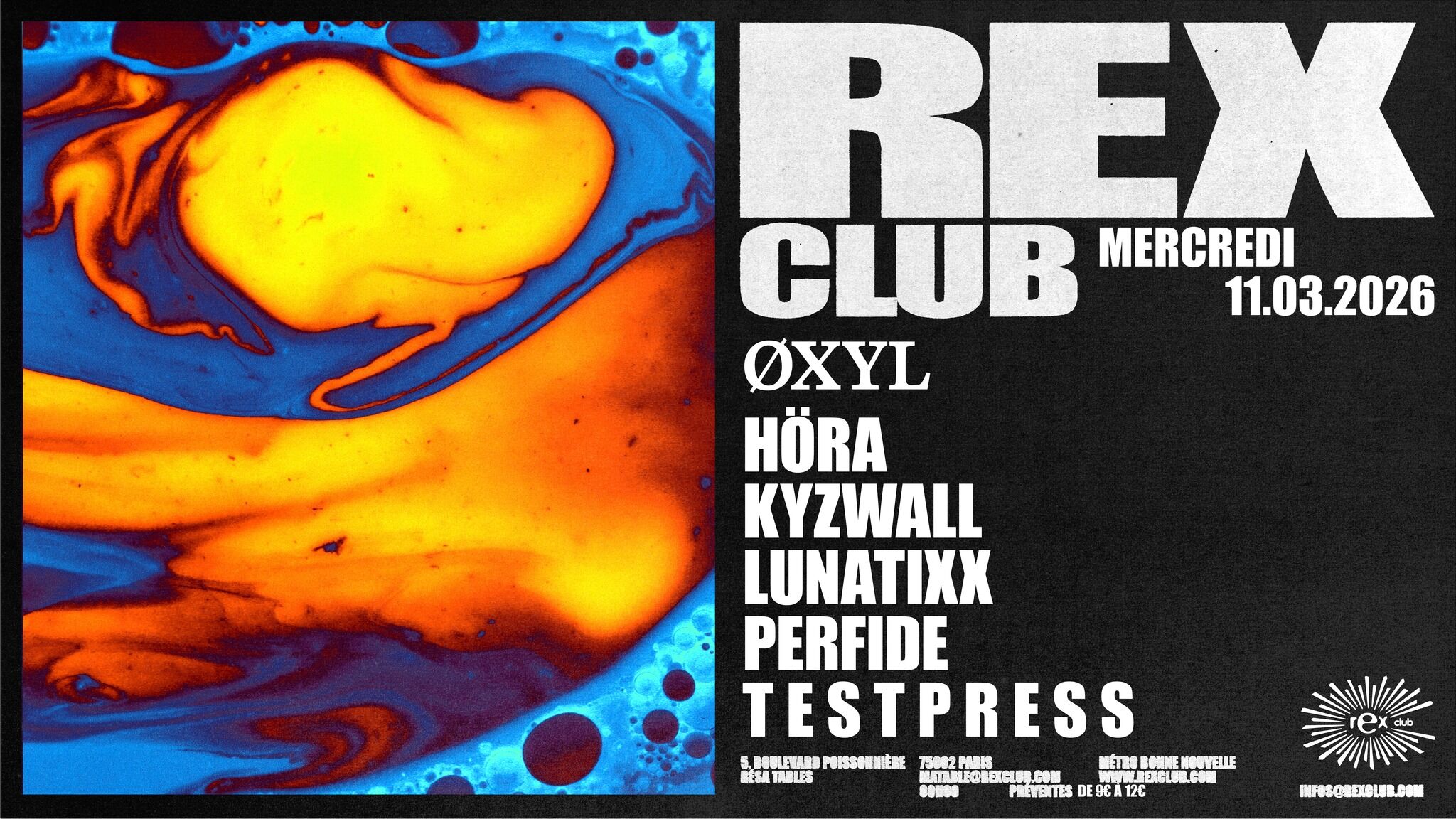 ØXYL : T E S T P R E S S, KYZWALL, LUNATIXX, HÖRA & PERFIDE