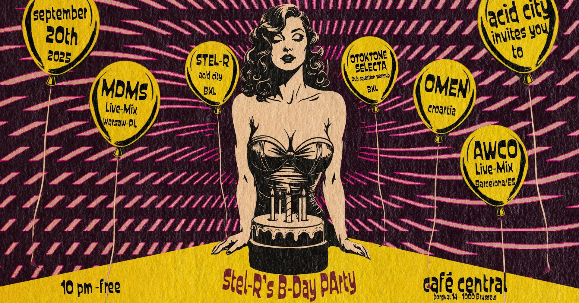 Sean Stel-R's birthday bash w/ AWCO, MDMS, OMEN, Stel-R + Otoctone selecta