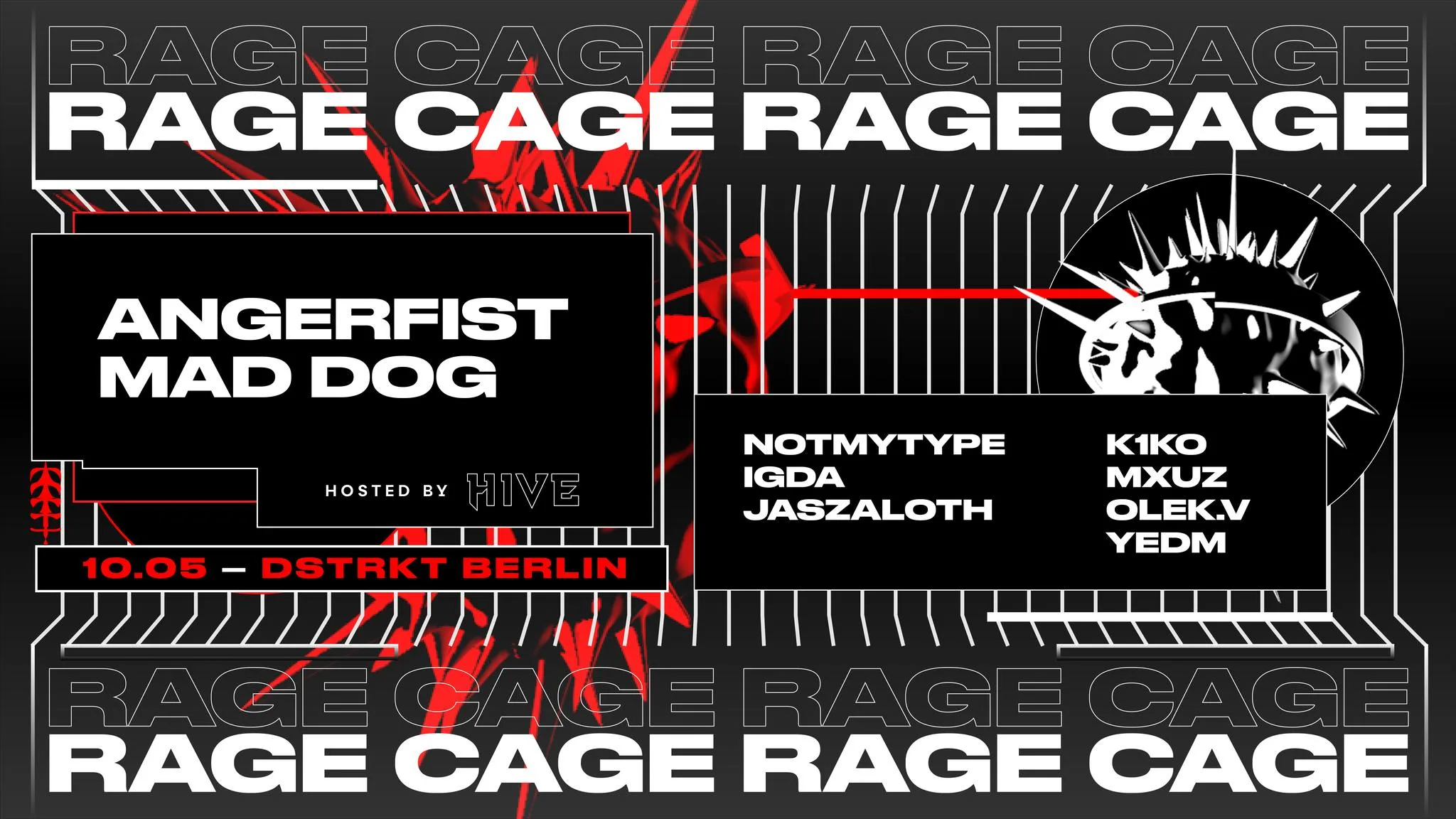 RAGE CAGE by HIVE - pres. Angerfist & Mad Dog
