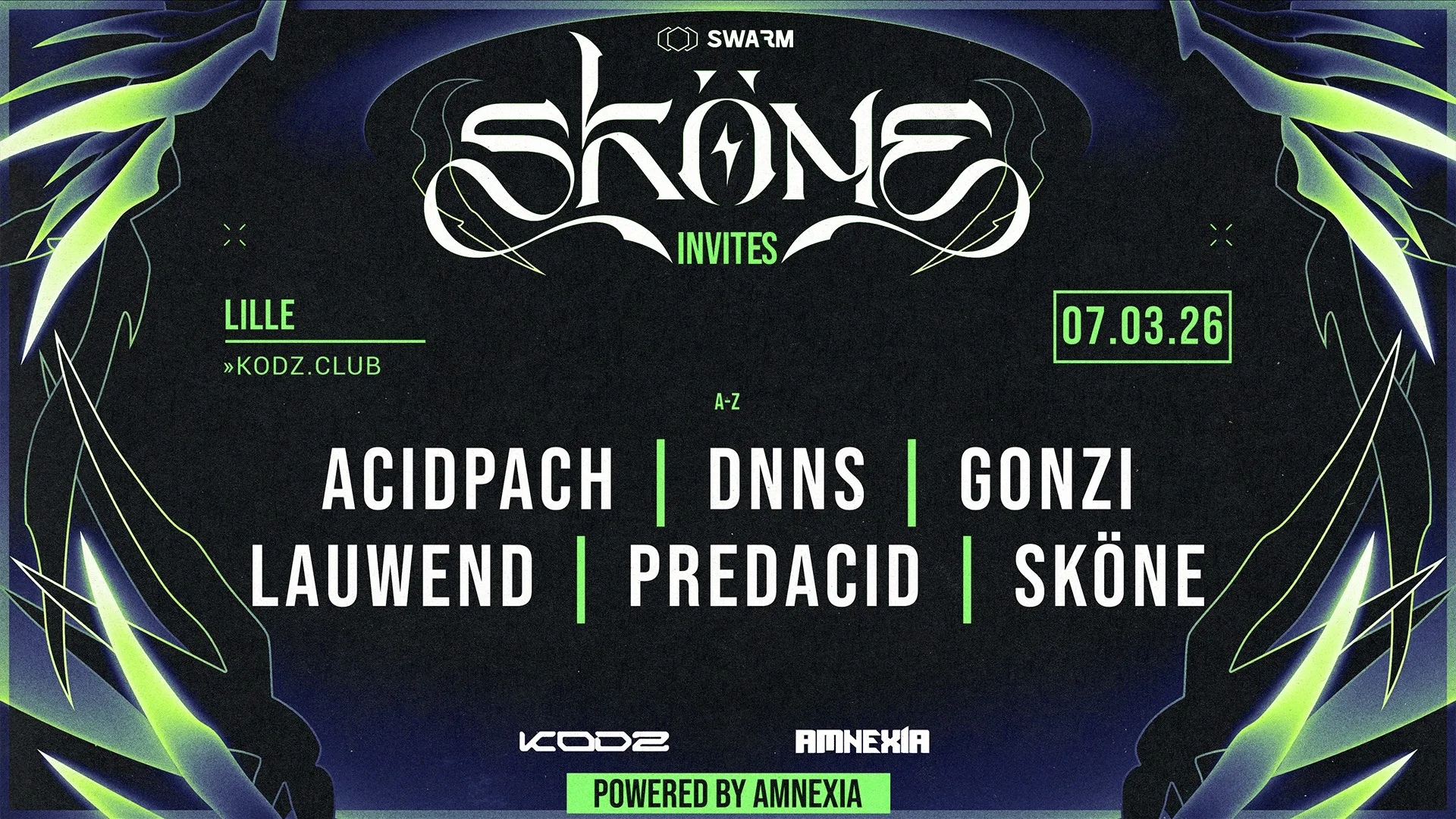 KODZ X AMNEXIA : SKÖNE INVITES