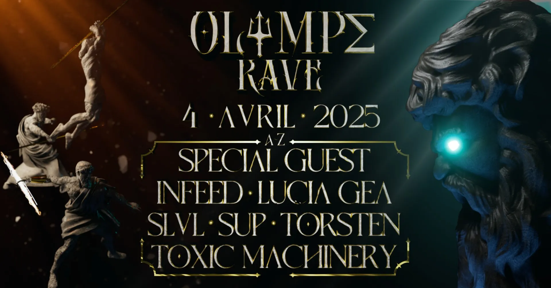 OLYMPE RAVE ⎮ TITANOMACHIE W/ TOXIC MACHINERY, INFEED, SLVL & more