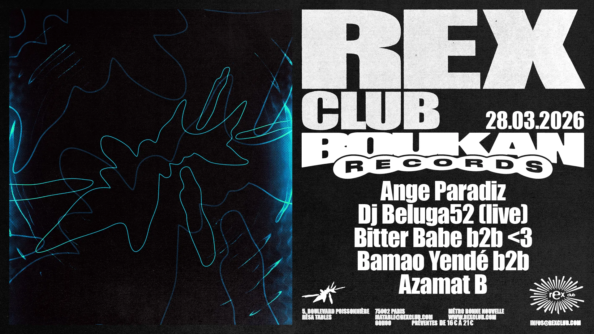 Boukan Records: Ange Paradiz, Dj Beluga52(Live), Bitter Babe, Bamao Yendé b2b Azamat B