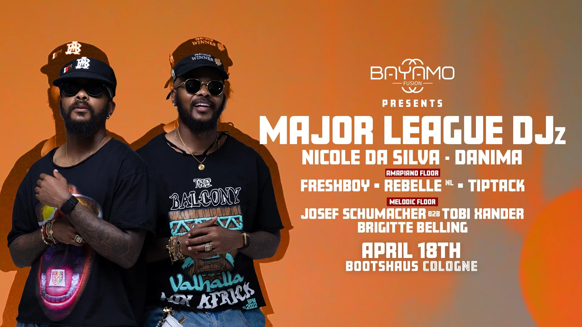BAYAMO Fusion x Bootshaus pres. MAJOR LEAGUE DJz (SA) and many more