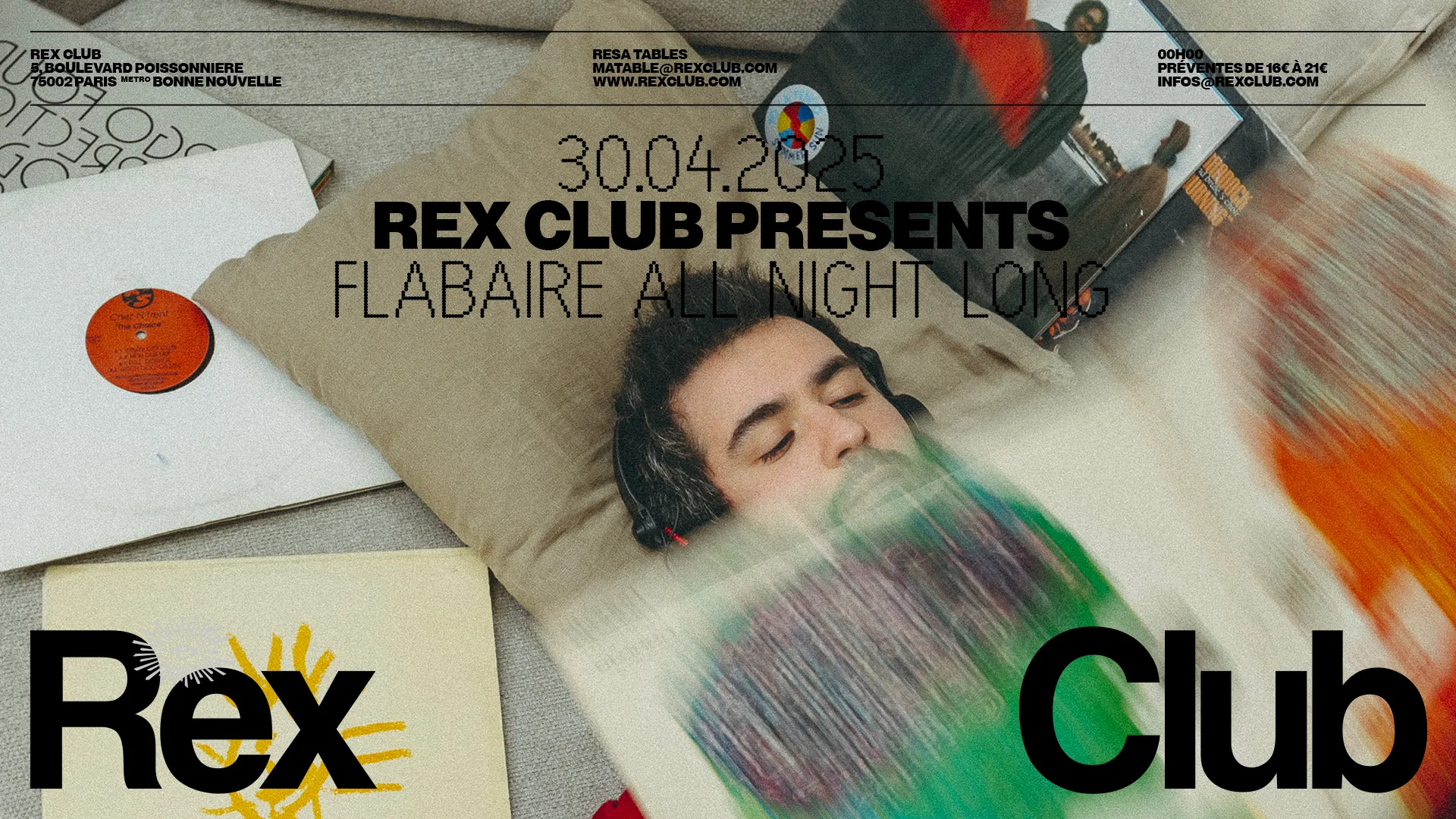 Rex Club Presents Flabaire all night long (veille de jour férié)