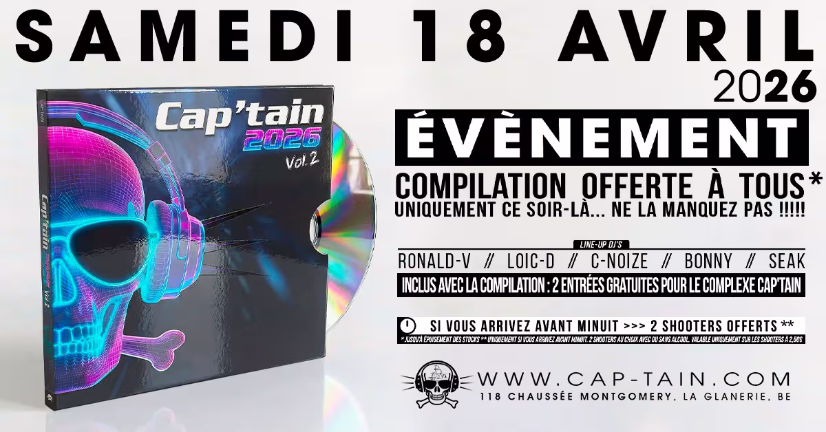 ★★ Cap'tain 2026 VOL.2 ★★ CD Release Party - Samedi 18 Avril 2026