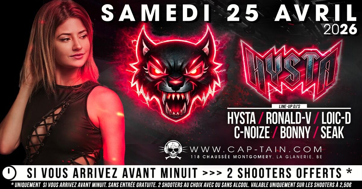 Hysta - Samedi 25 Avril 2026 au Cap'tain