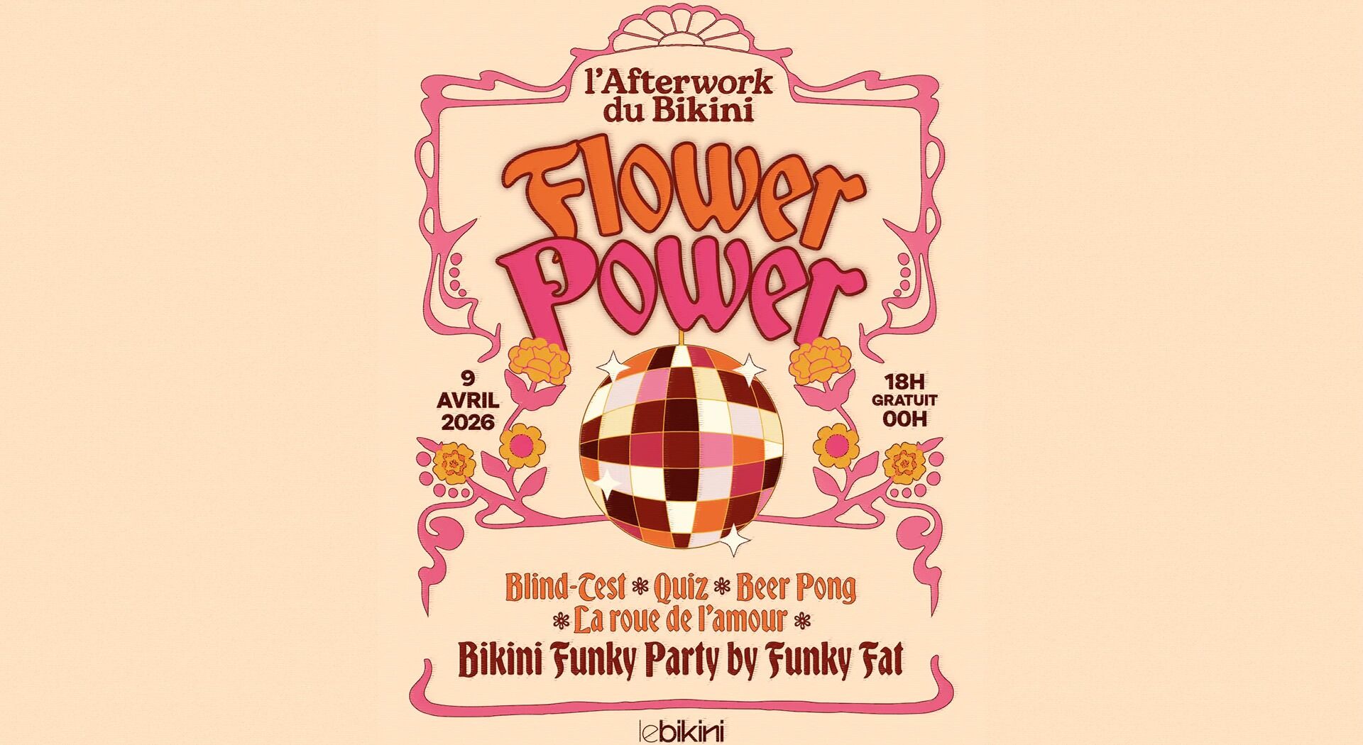L'Afterwork de Printemps du Bikini : Flower Power