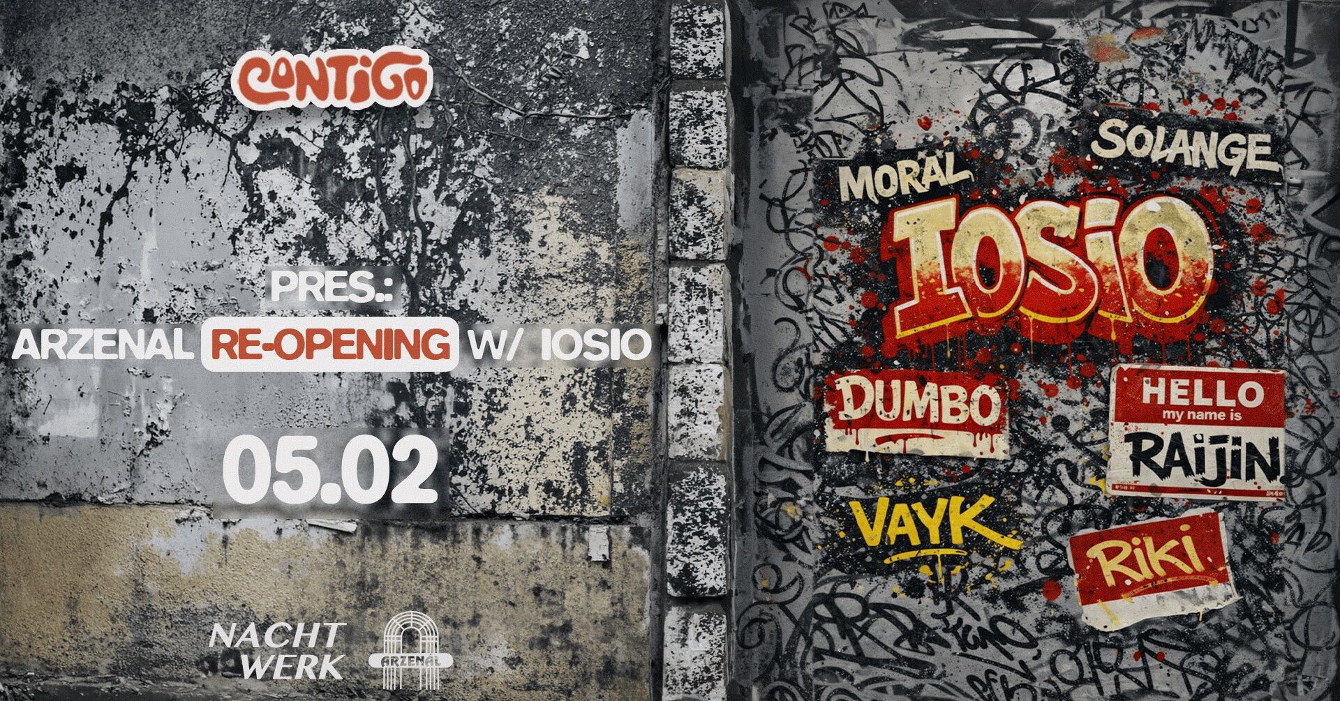 Contigo Pres.: Arzenal Re-Opening w/ IOSIO