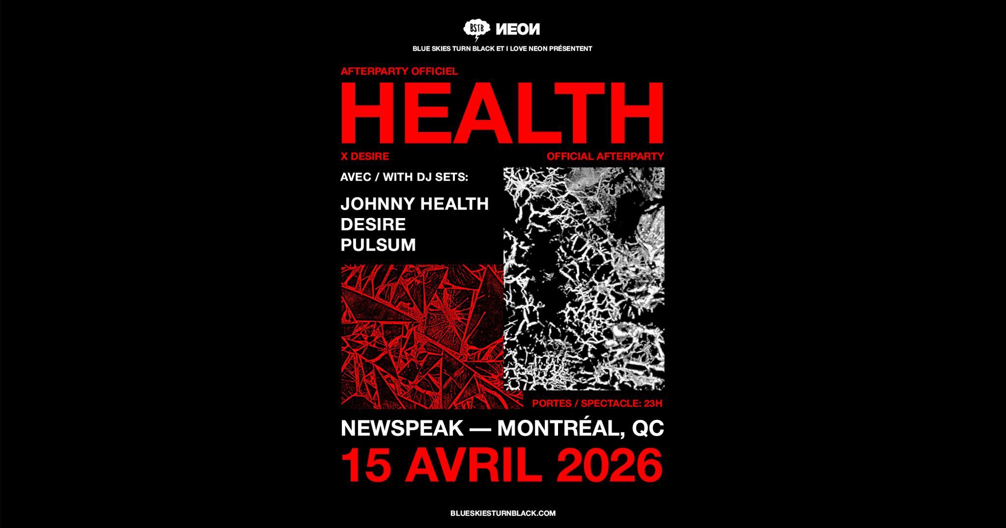 HEALTH x DESIRE afterparty - Montréal