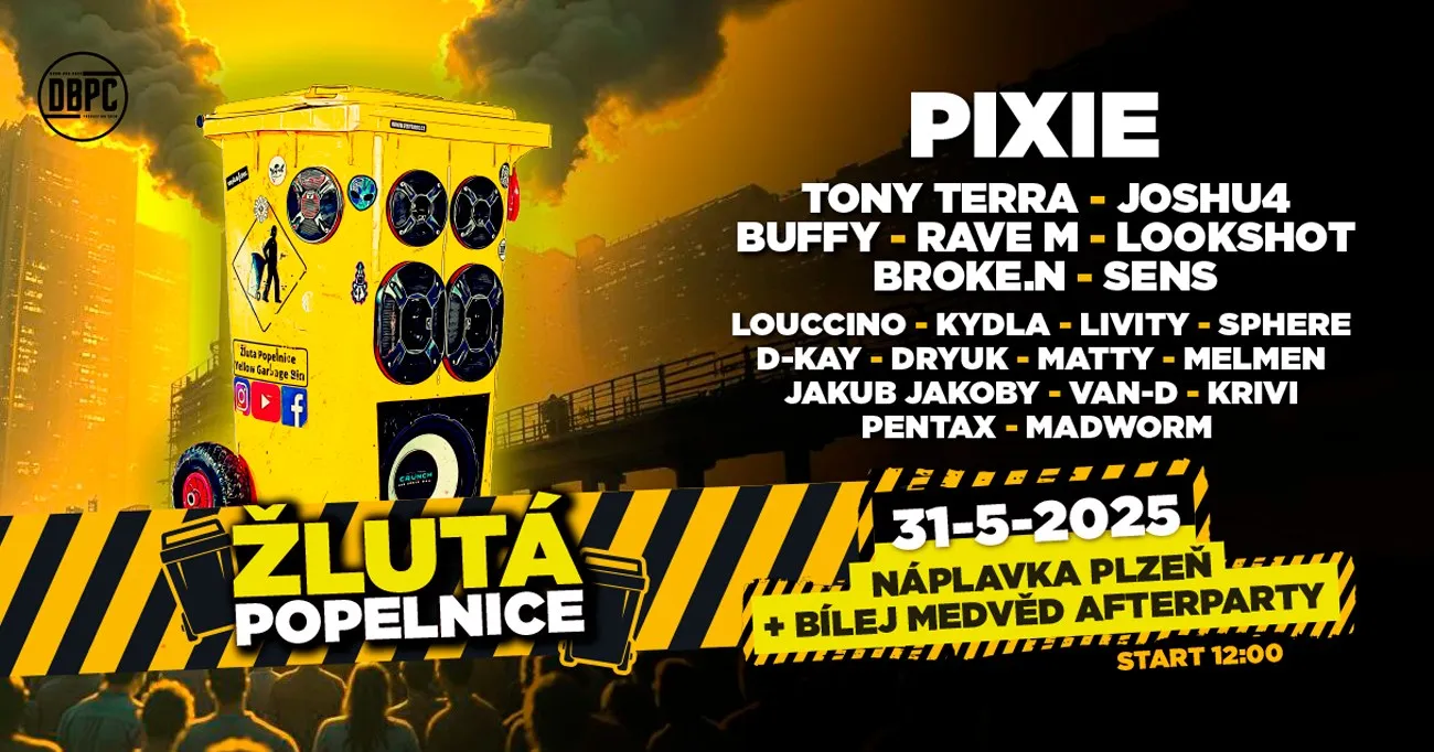 Žlutá Popelnice - Jarní DNB tancovačka - Náplavka Plzeň