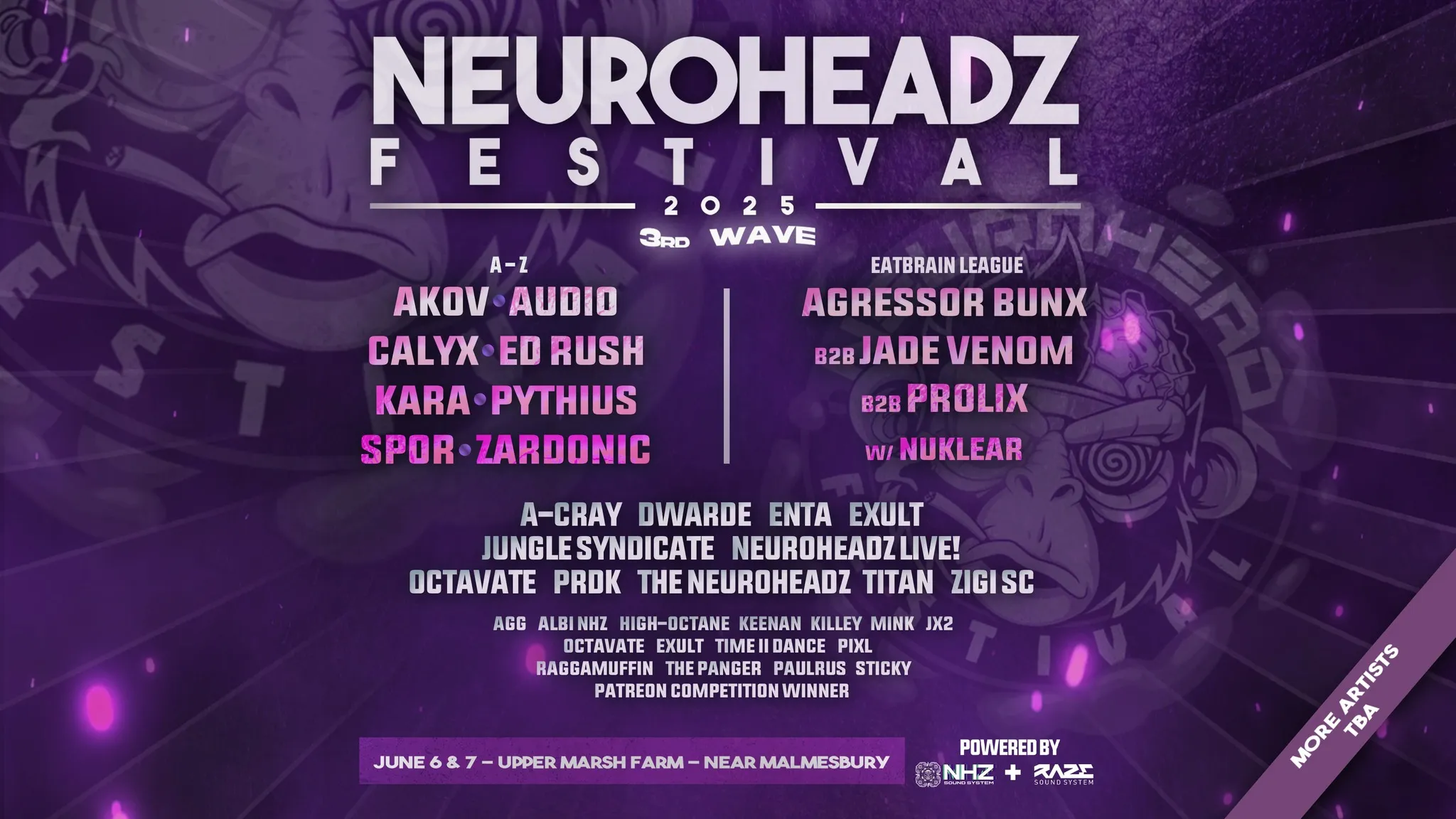 Neuroheadz Festival 2025 - Audio b2b Pythius / Spor / Calyx / Eatbrain League + more