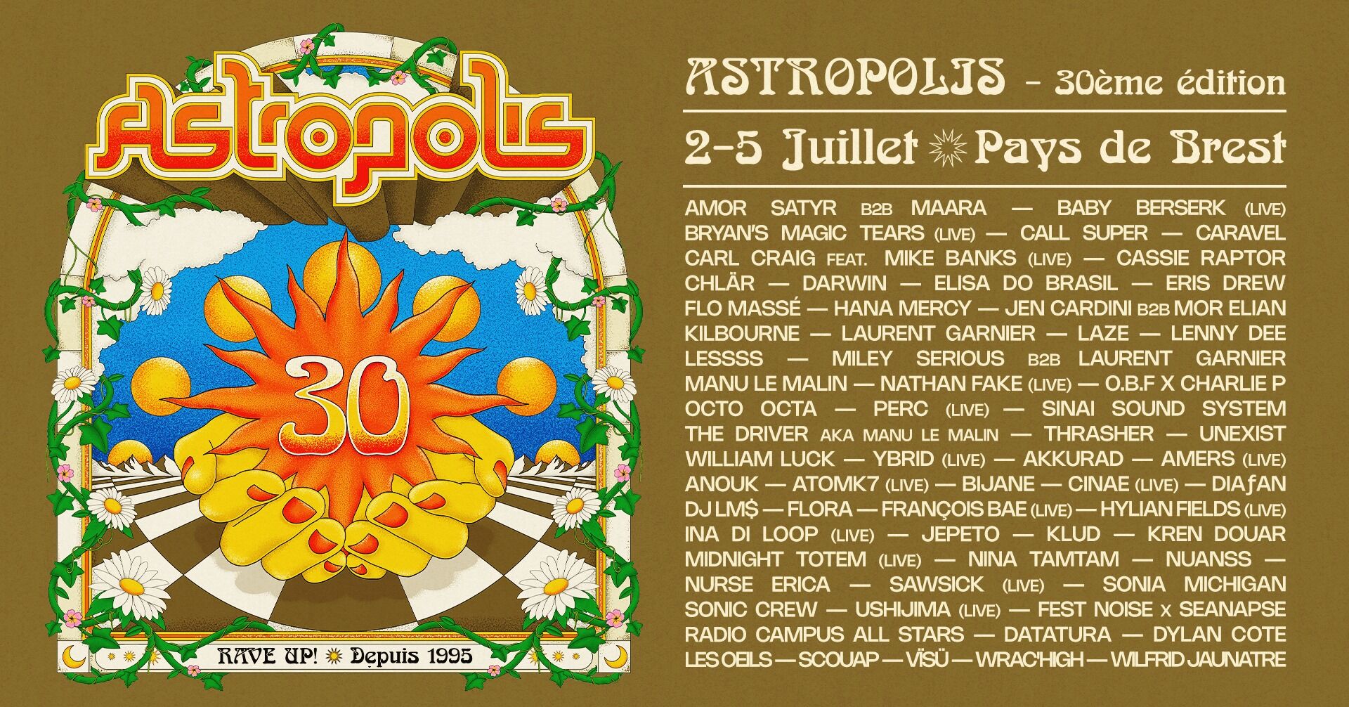 Astropolis : 30e édition ! • 2 → 5 juillet 2026