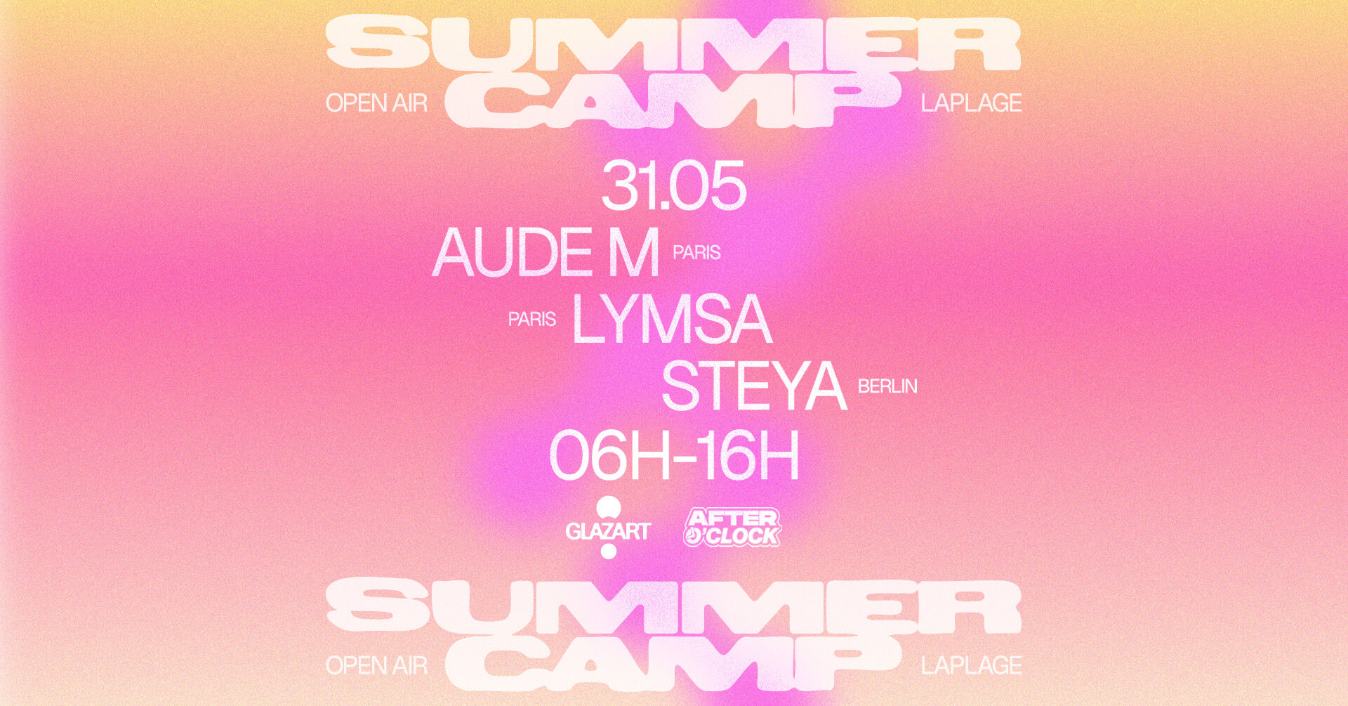 After O'clock X La Plage Open Air : AUDE M, LYMSA, STEYA