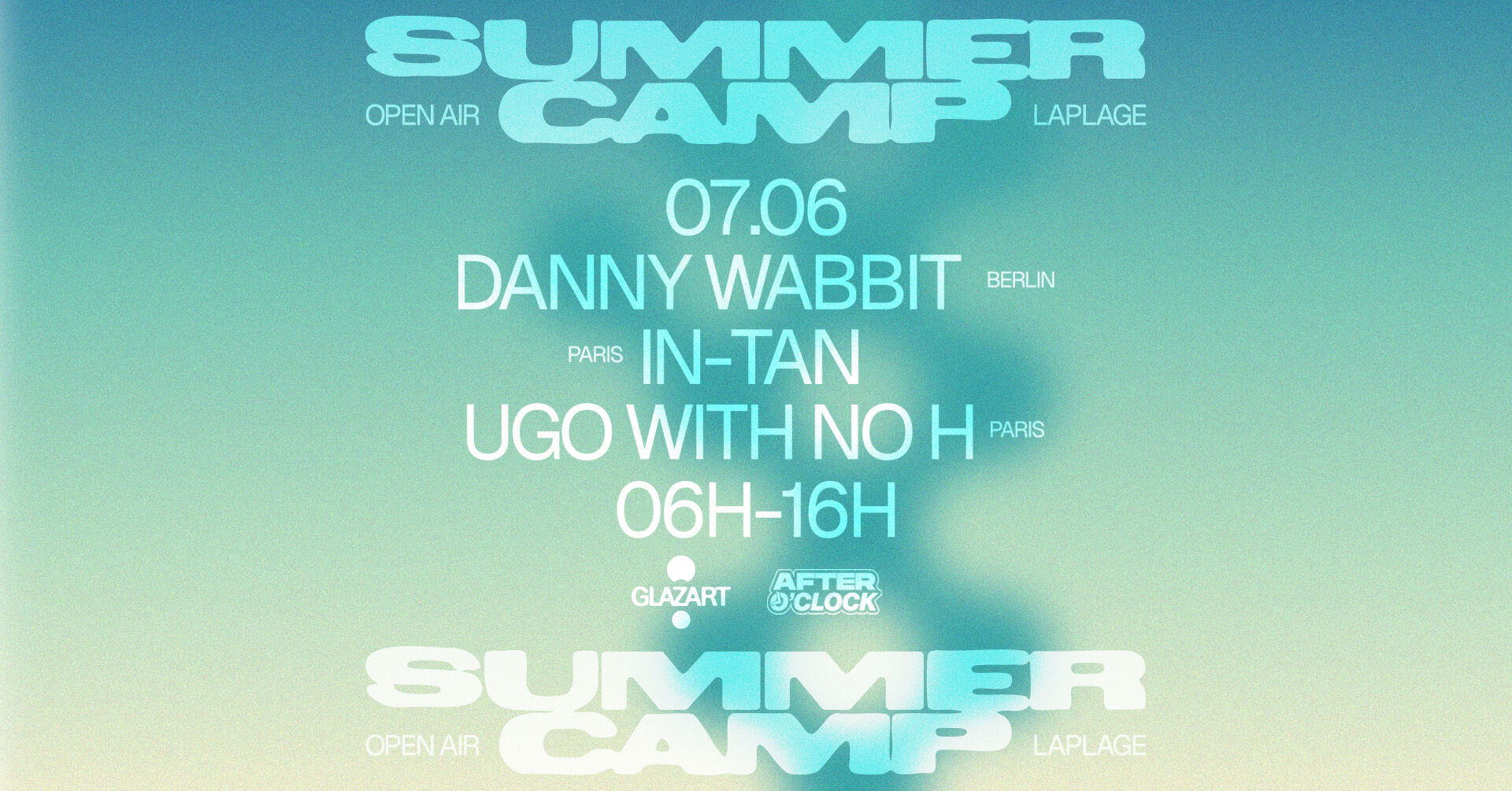 After O'clock X La Plage Open Air : DANNY WABBIT, IN-TAN, UGO WITH NO H