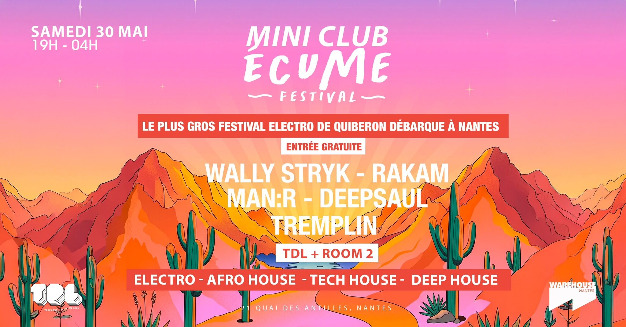 Mini Club - Écume Festival w/ Wally Stryk, Rakam, Tremplin & more @Warehouse Nantes - Gratuit !