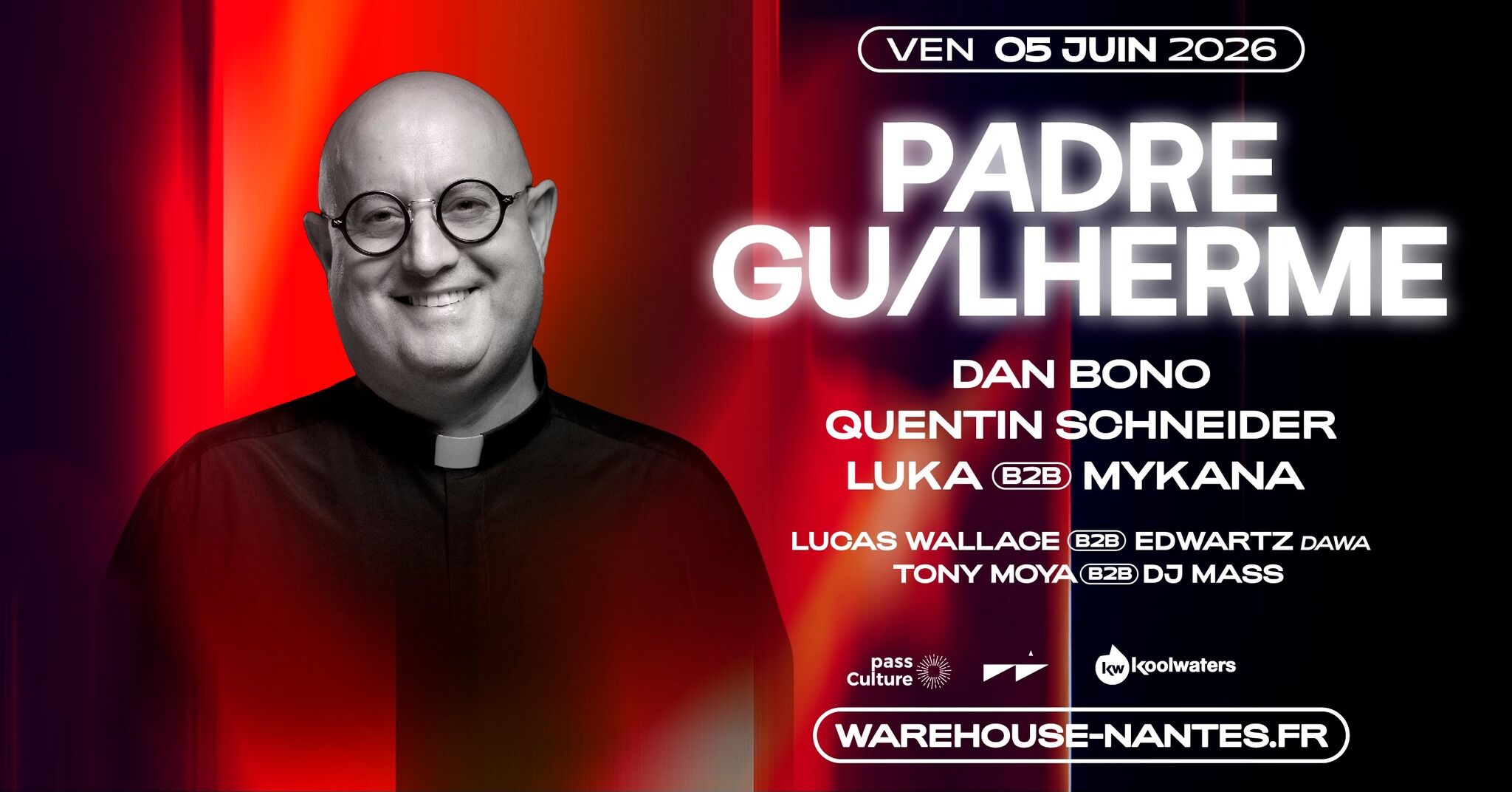 PADRE GUILHERME pour la première fois à Nantes @Warehouse Nantes