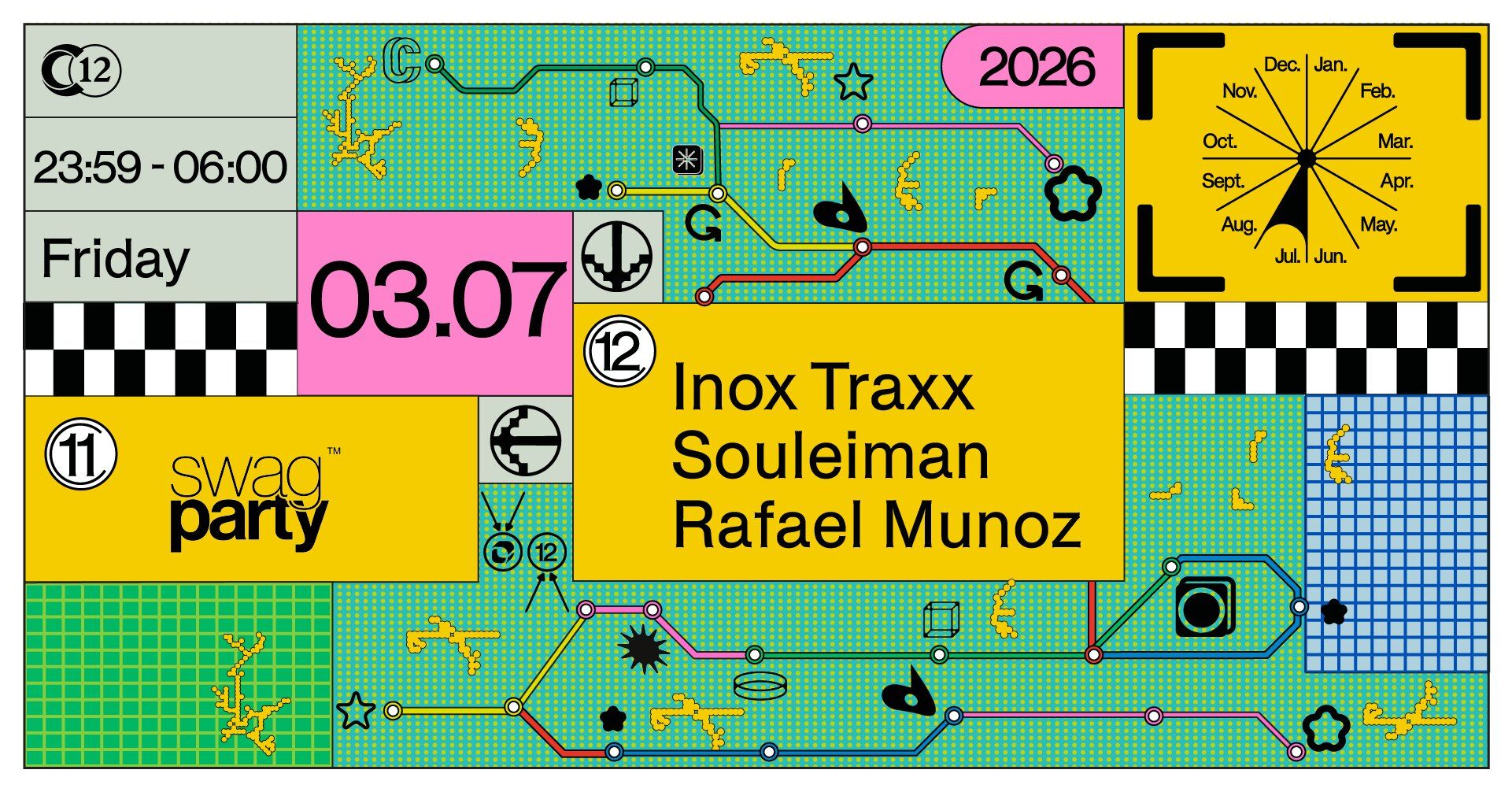 C12 Nite w/ Inox Traxx, Souleiman, Rafael Munoz