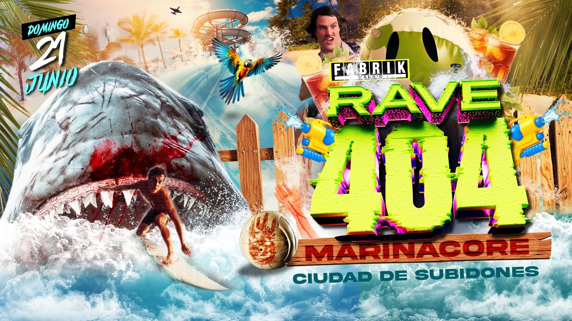 WATER PARTY en domingo con Rave 404