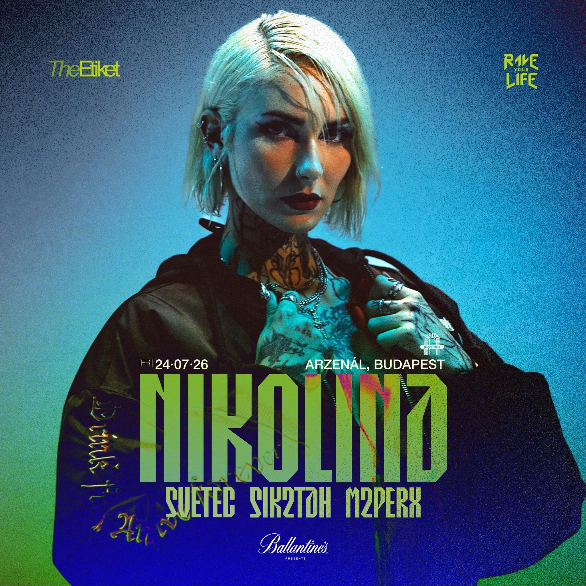 The Etiket x Rave Your Life present: NIKOLINA (DE) │ Arzenál │ 07.24.