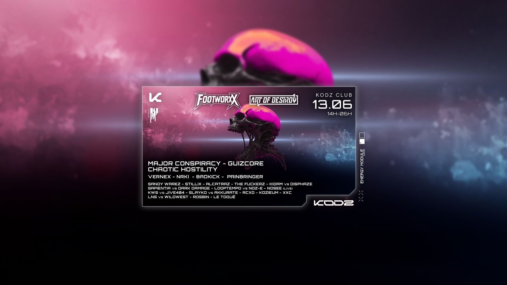 KODZ OPEN AIR x FOOTWORXX x ART OF DESTROY : GUIZCORE & MORE