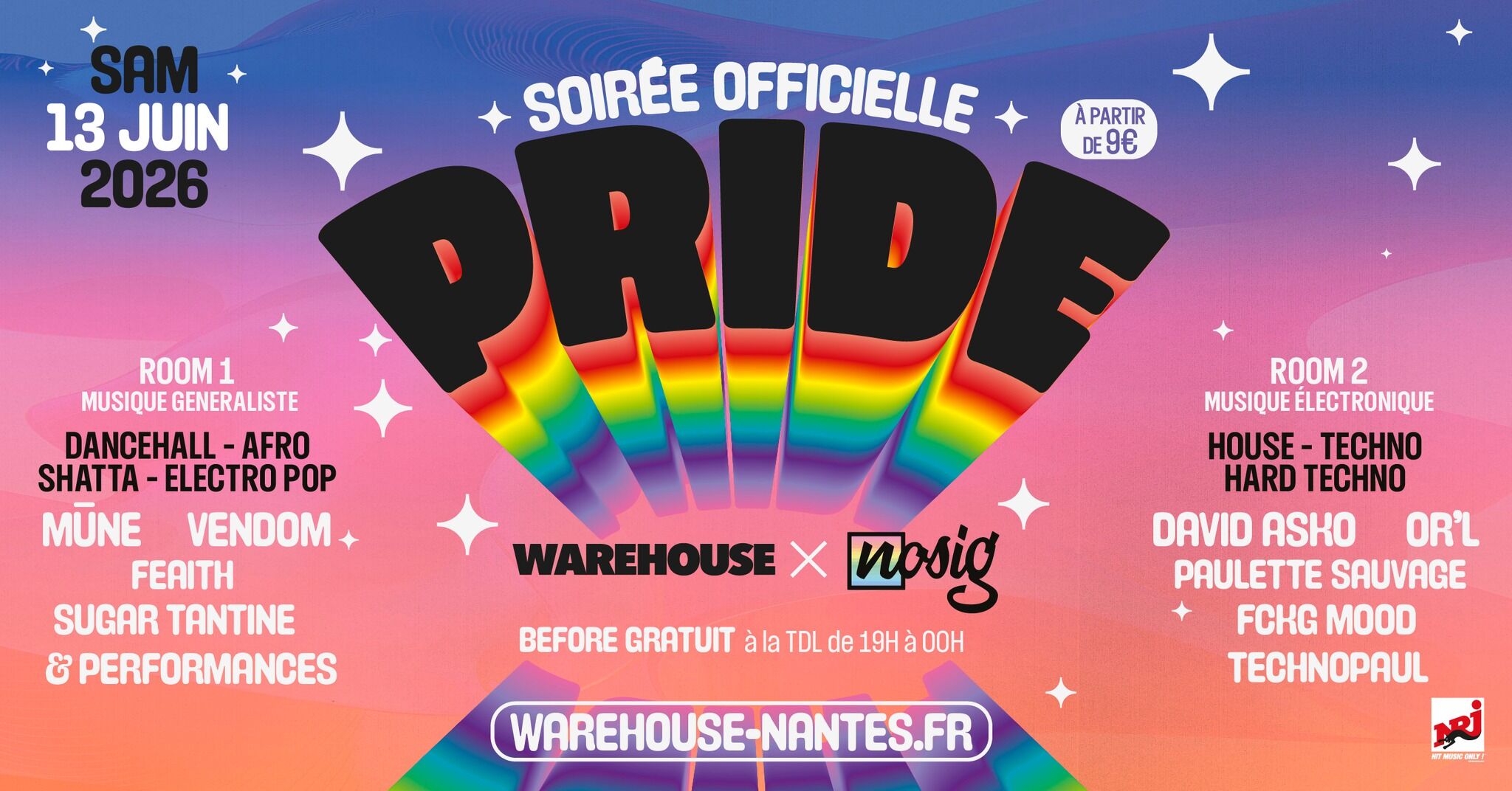 PRIDE 2026 - La soirée officielle à Nantes ! - 9€