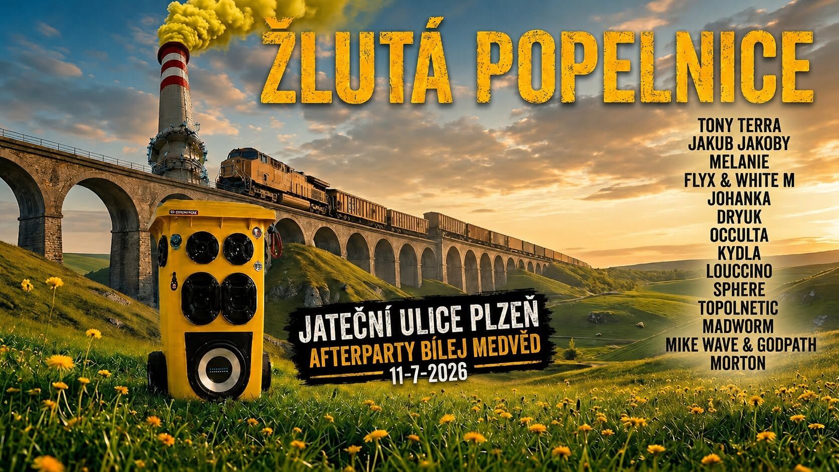 Žlutá Popelnice Plzeň - Letní DNB Tancovačka