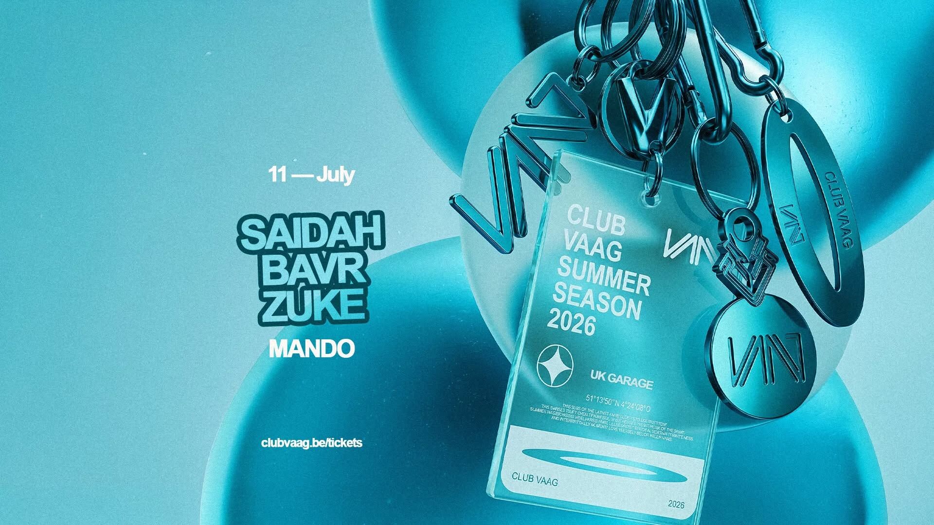 Club Vaag invites SAIDAH, BAVR & ZUKE