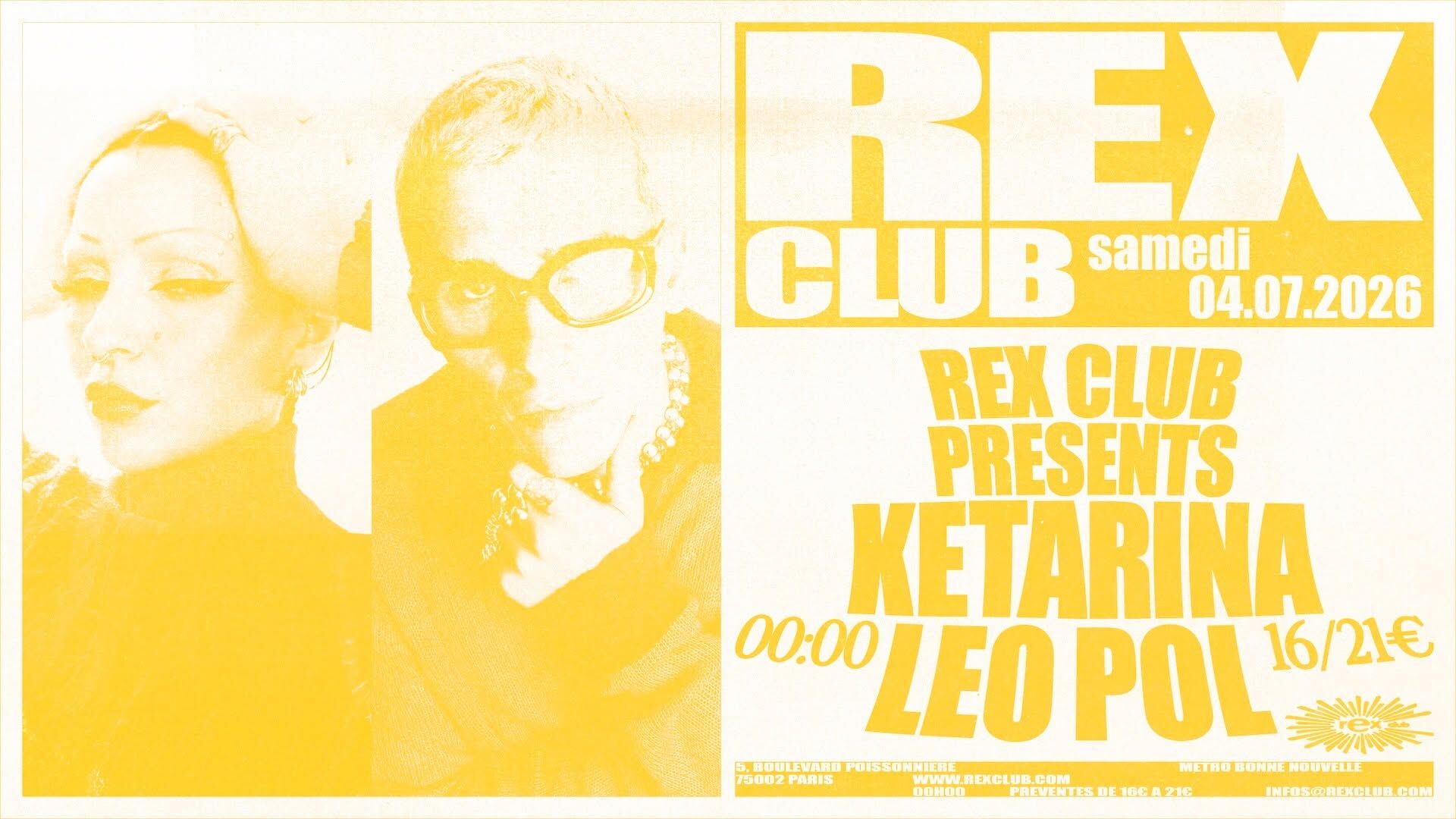 Rex Club presents: Ketarina, Leo Pol