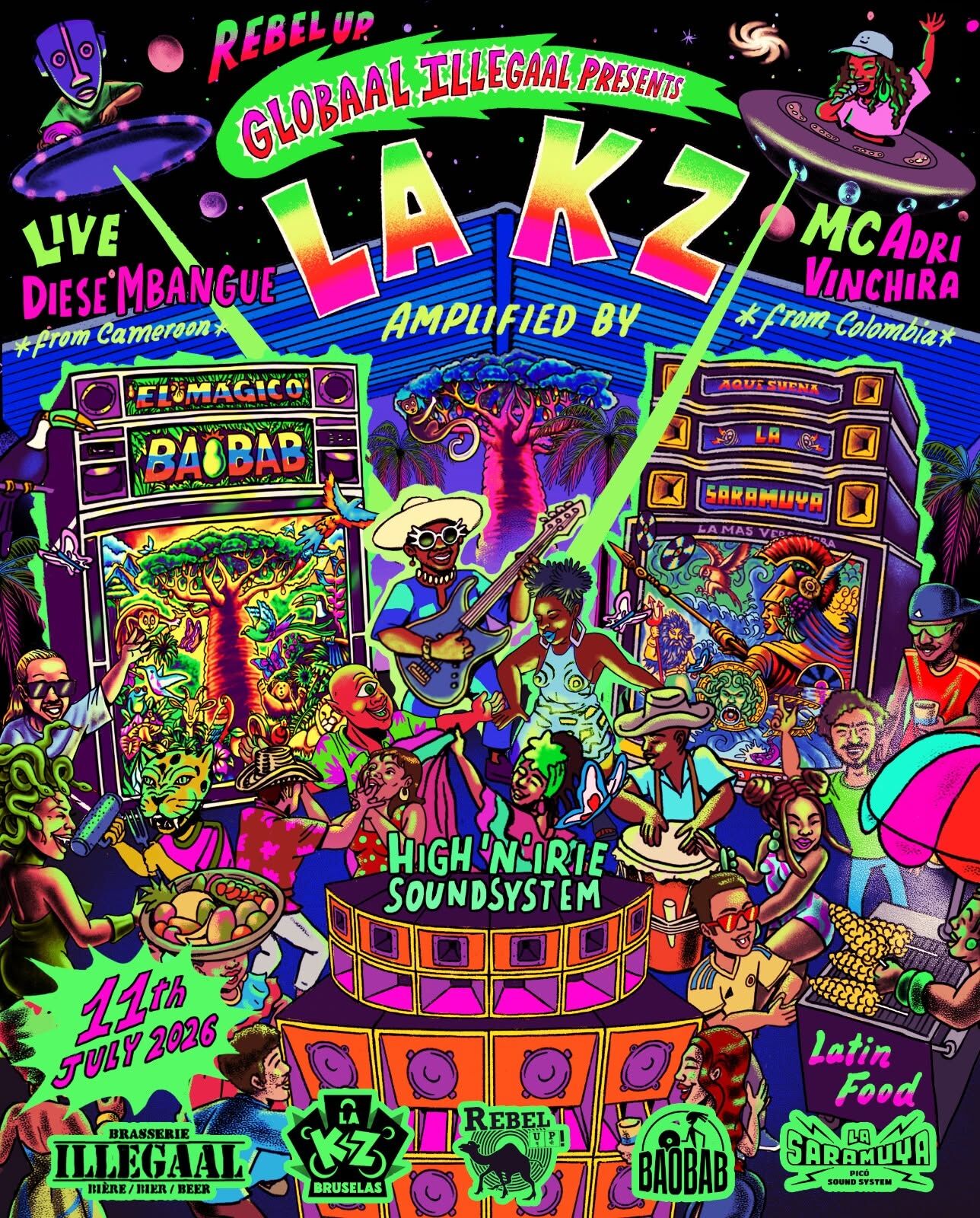 GLOBAAL ILLEGAAL PRESENTS: LA KZ Colombian Picó soundsystem party w/ concerts, DJ sets & food
