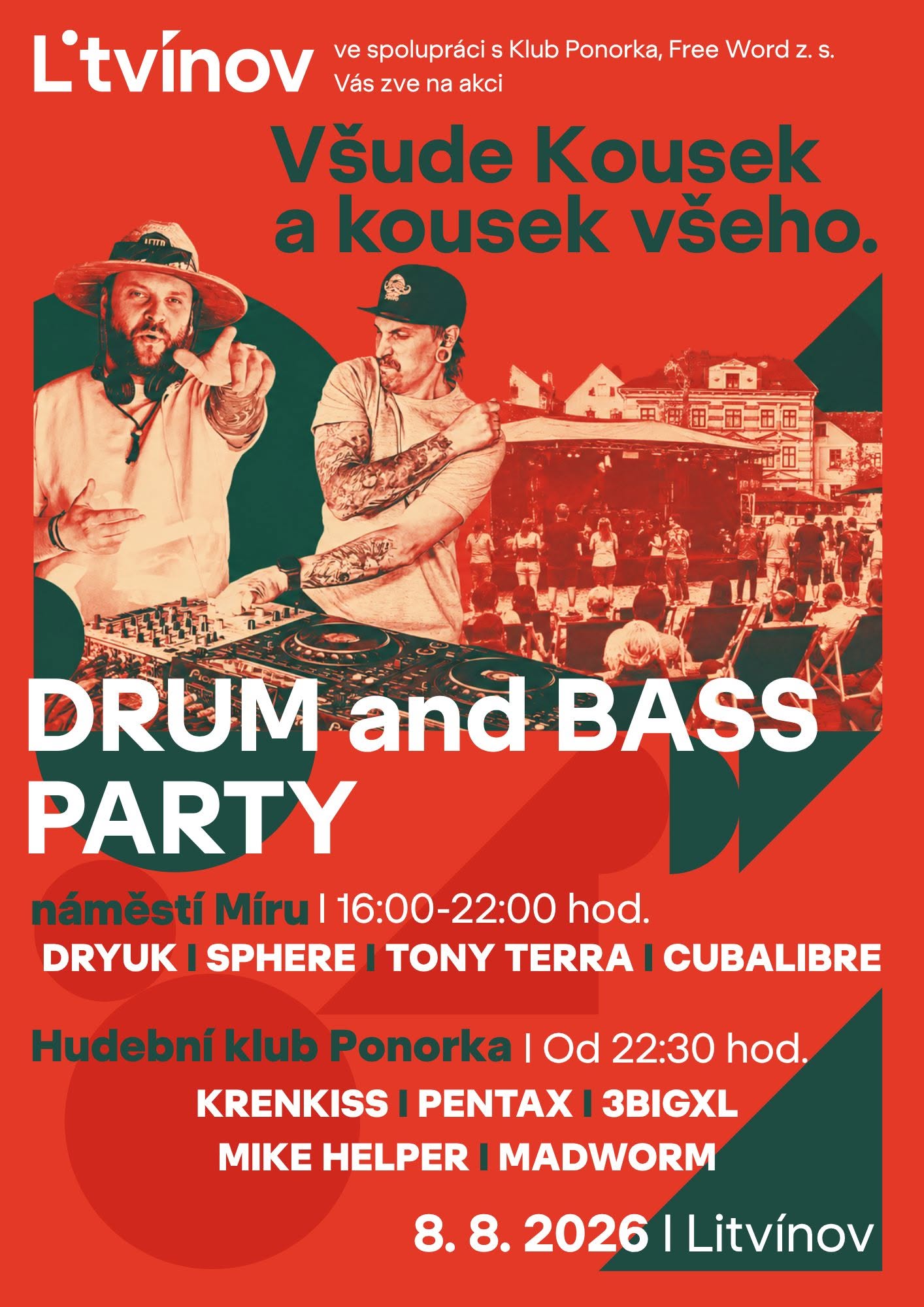 DRUM and BASS na náměstí Míru v Litvínově - vstupné zdarma