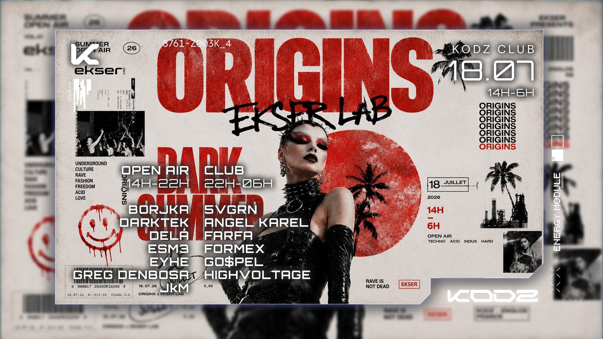 KODZ OPEN AIR x ORIGINS x EKSER PRESENT DARK SUMMER