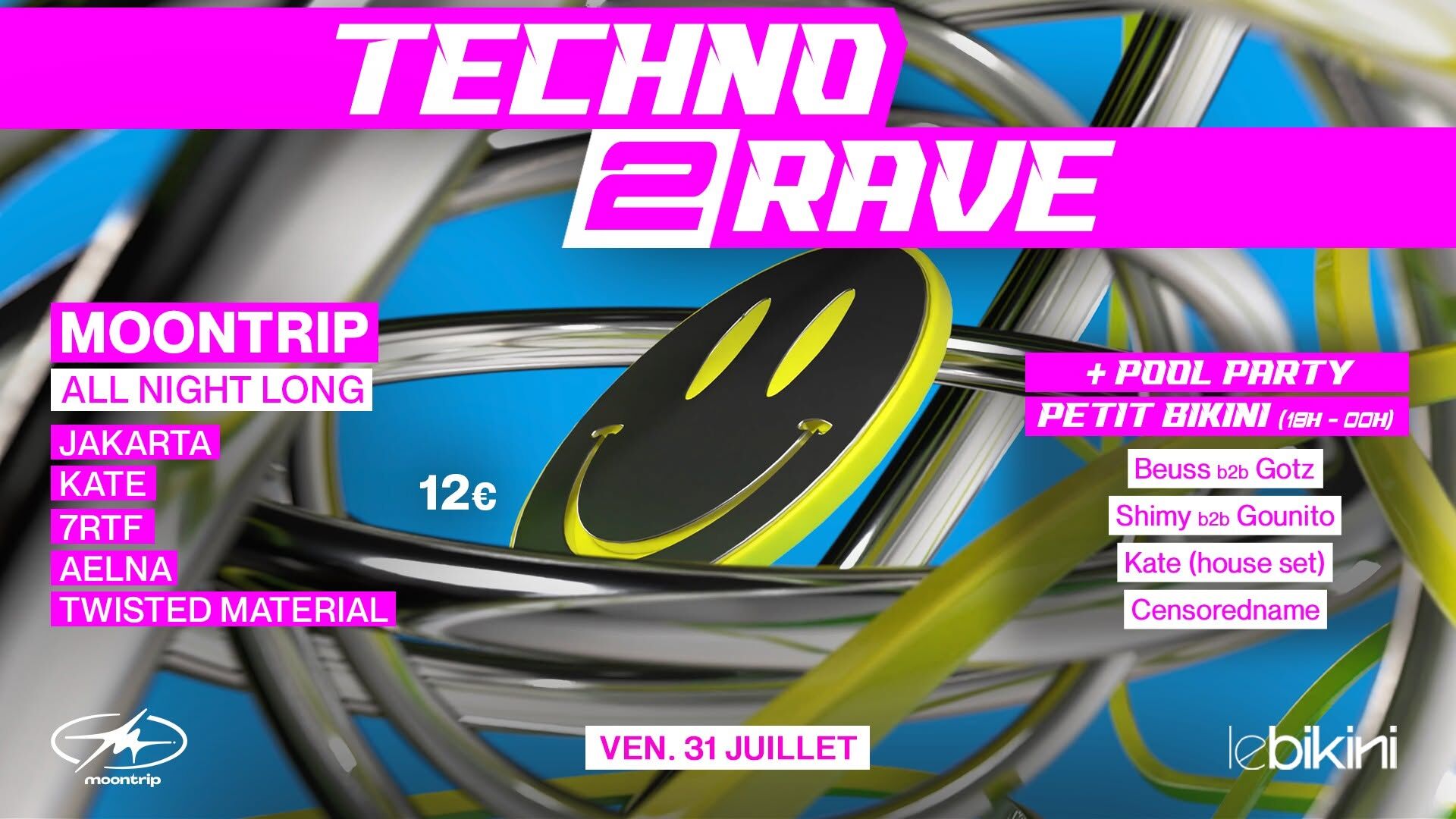 TECHNO 2 RAVE - Moontrip X Le Bikini