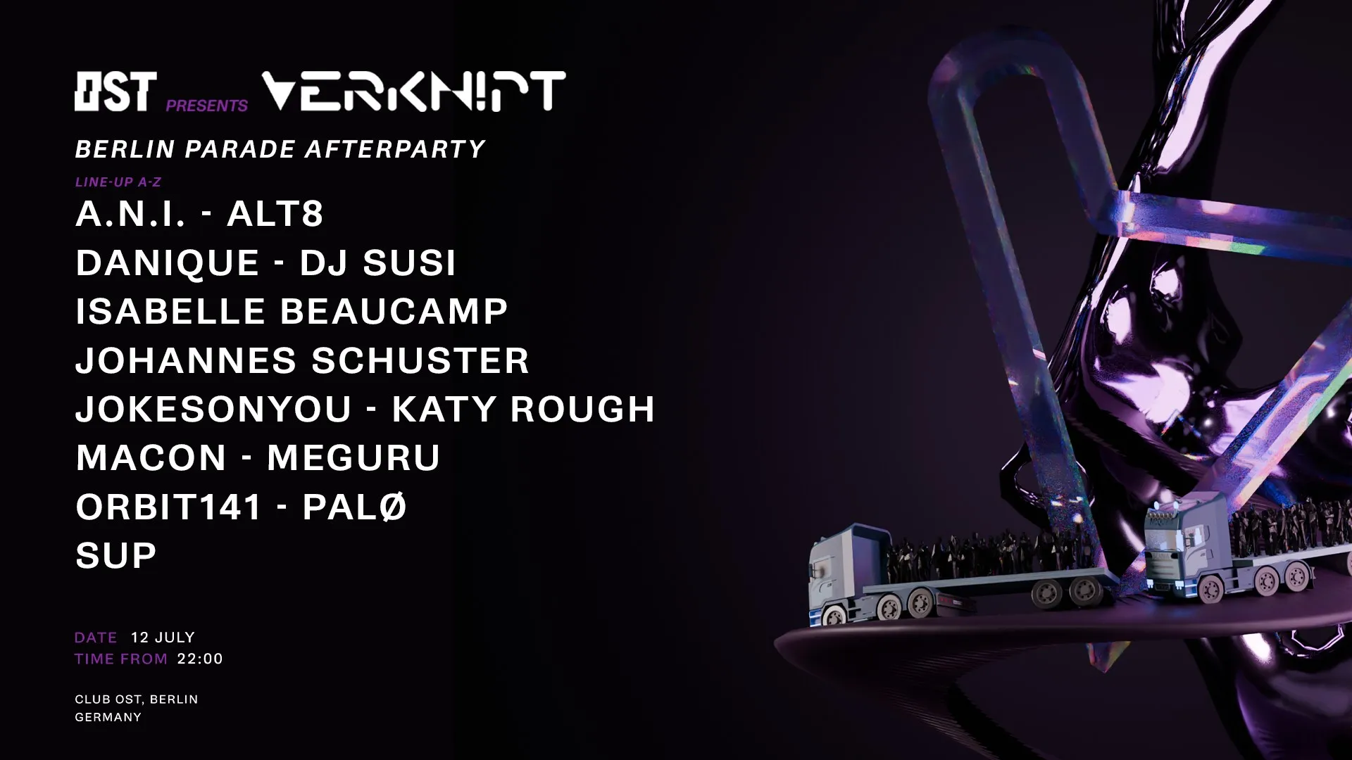 CLUB OST presents VERKNIPT | Berlin Parade Afterparty - 12 July