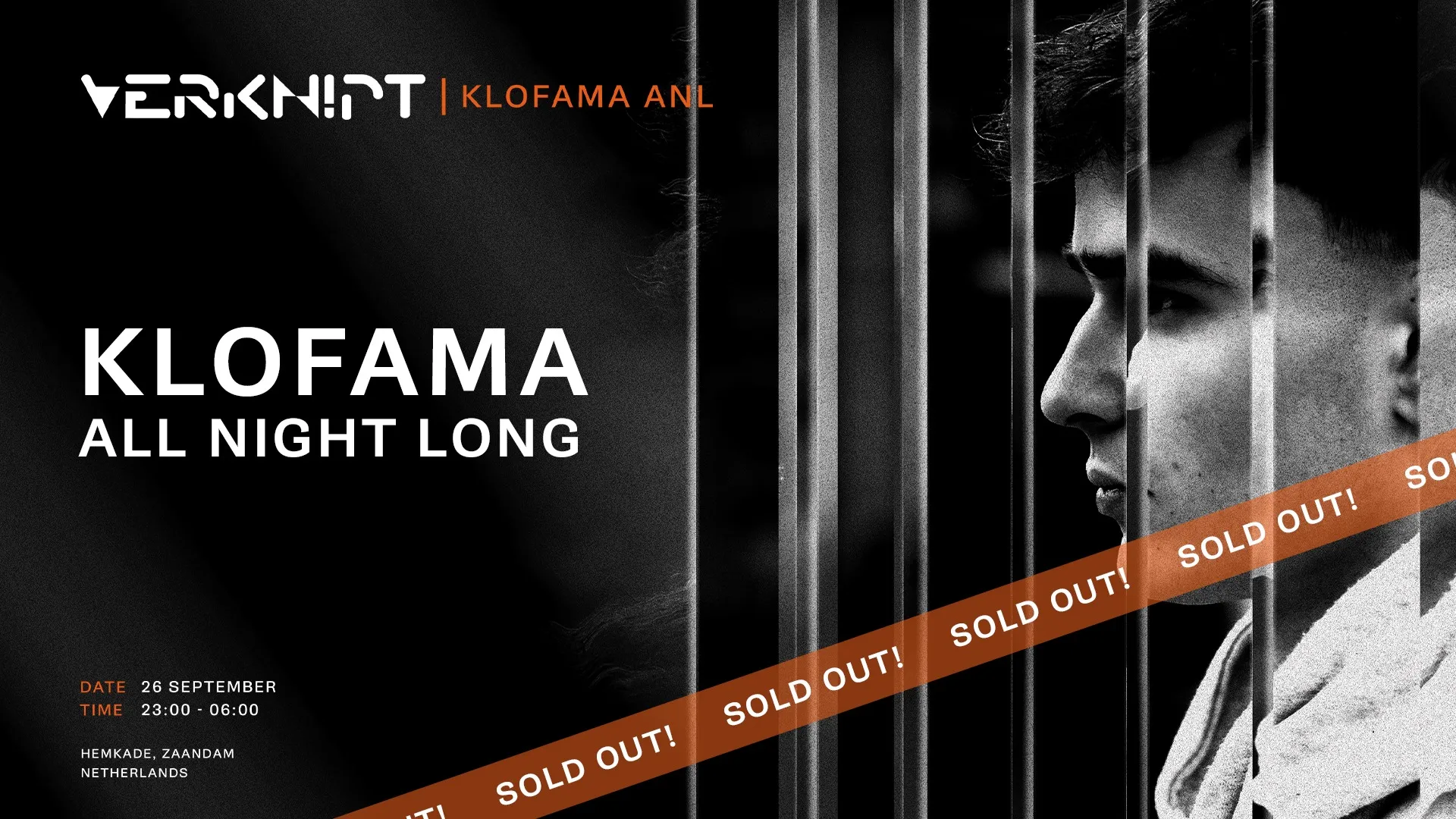 SOLD OUT | Verknipt presents KLOFAMA All Night Long - 26 September