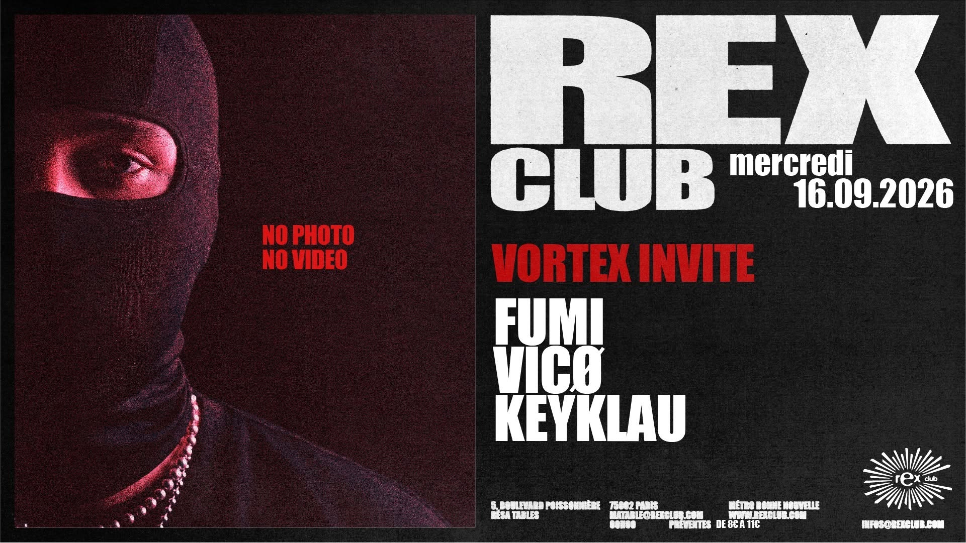Vortex Invite: FUMI, VICØ, Keyklau