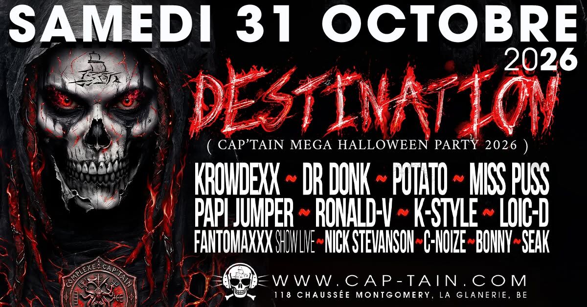 Destination (Cap'tain Halloween Party 2026) - Samedi 31 Octobre 2026