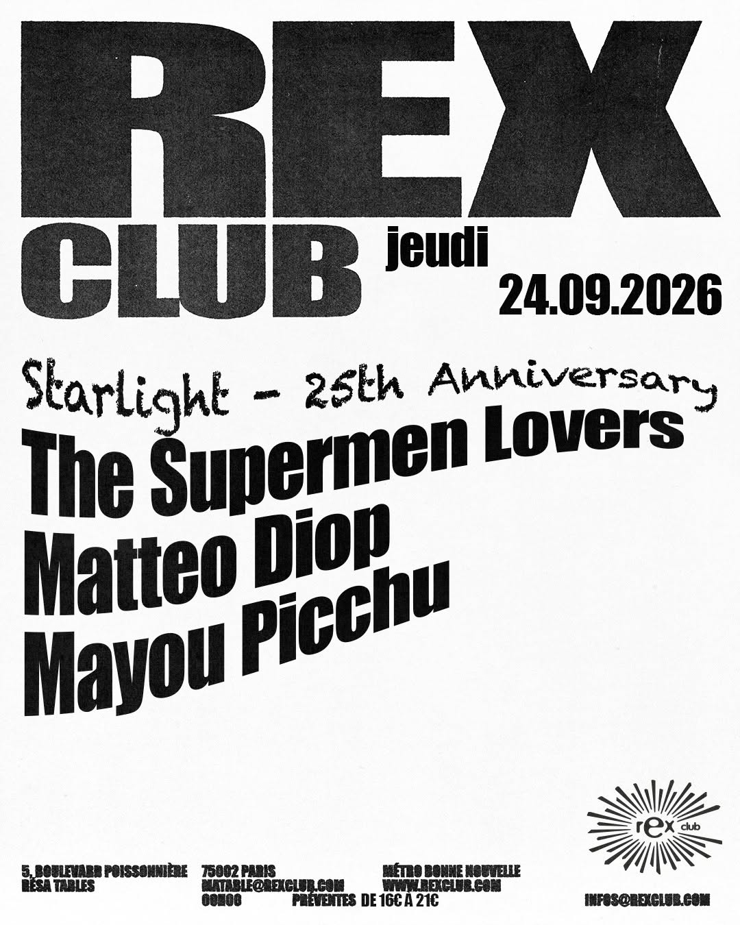 Starlight - 25th Anniversary: The Supermen Lovers, Matteo Diop, Mayou Picchu