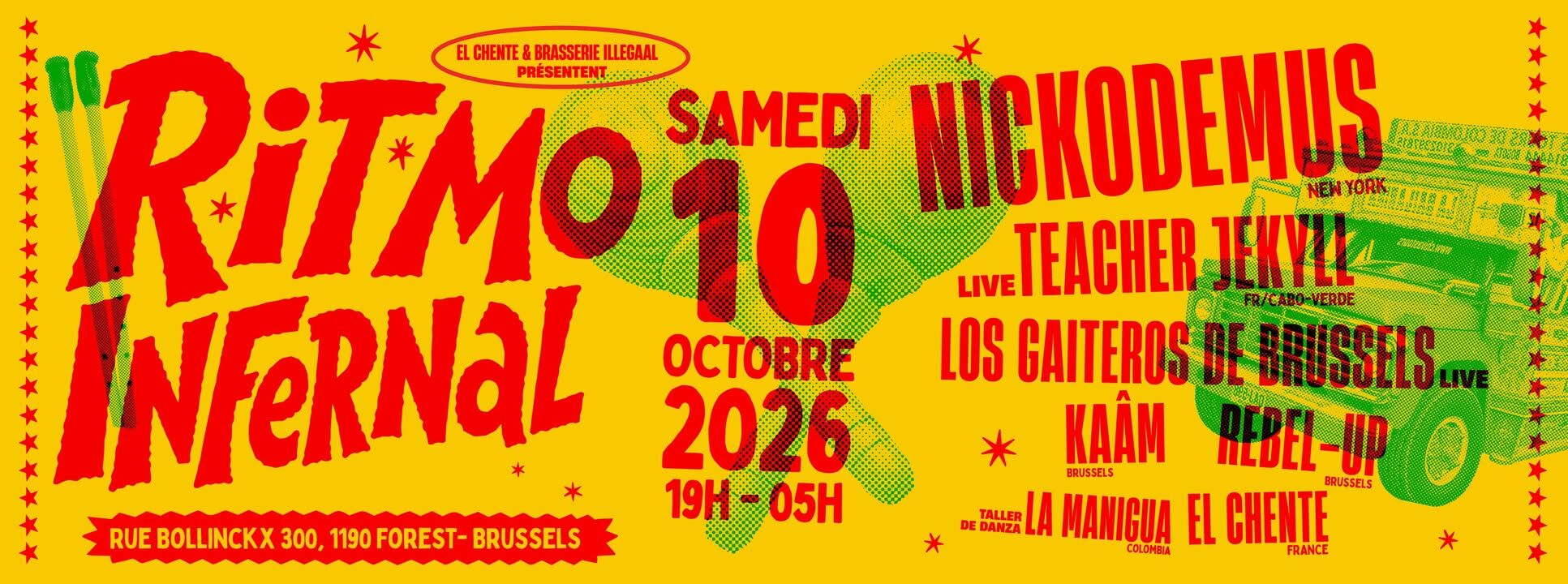 Ritmo Infernal #3 @Illegaal Brussels : Concerts & DJ Set Tropical Electro Global Groove