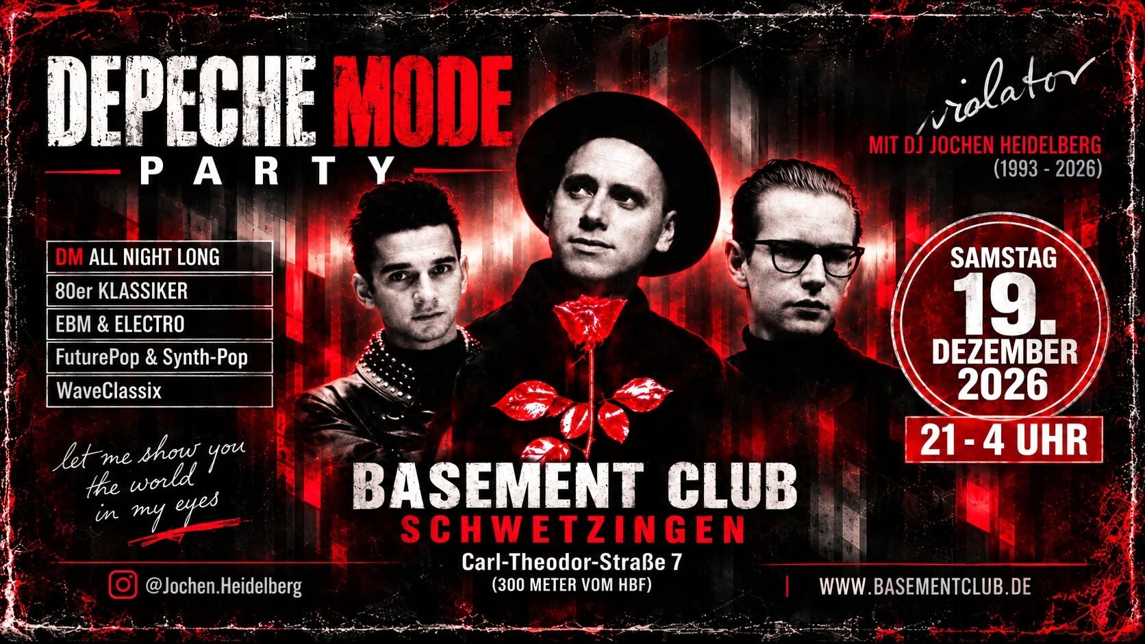 Depeche Mode Party im Basement Club Schwetzingen (ab 21 Uhr, Samstag 19. Dezember - Part 3)